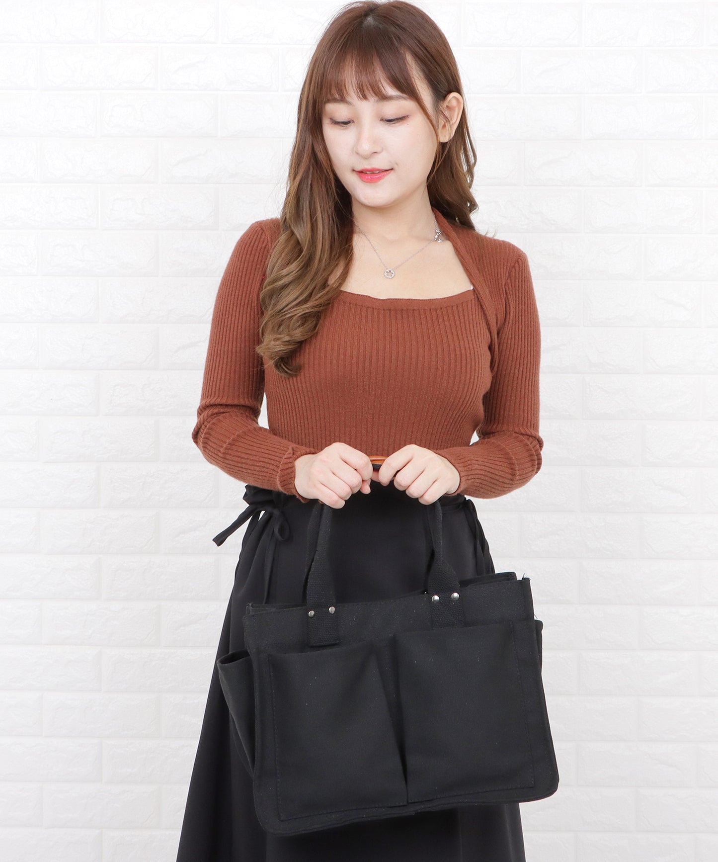 大容量2wayスクエアトートバッグ