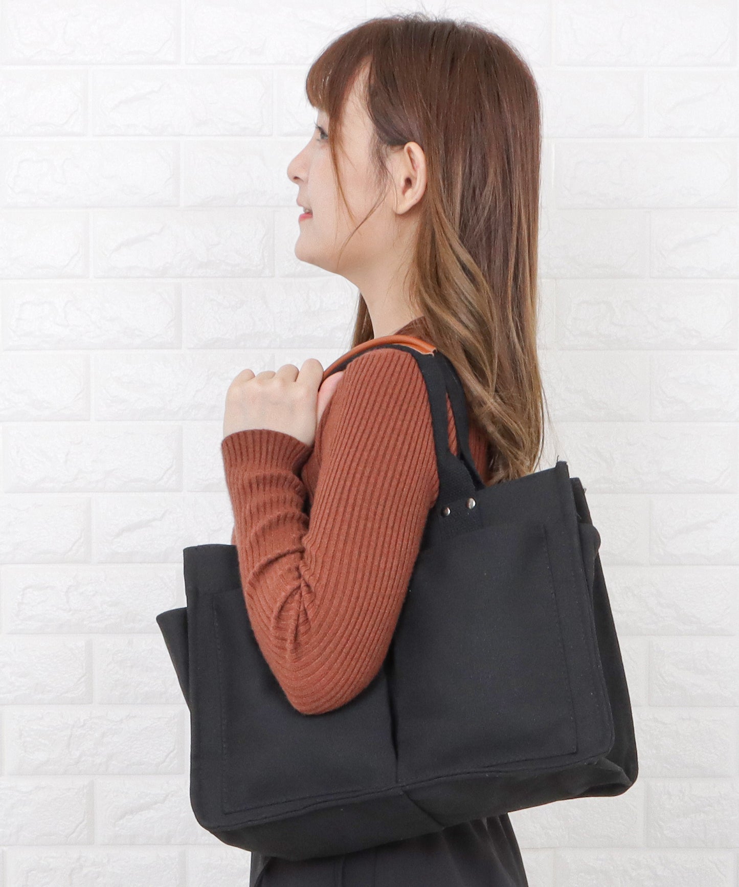 大容量2wayスクエアトートバッグ