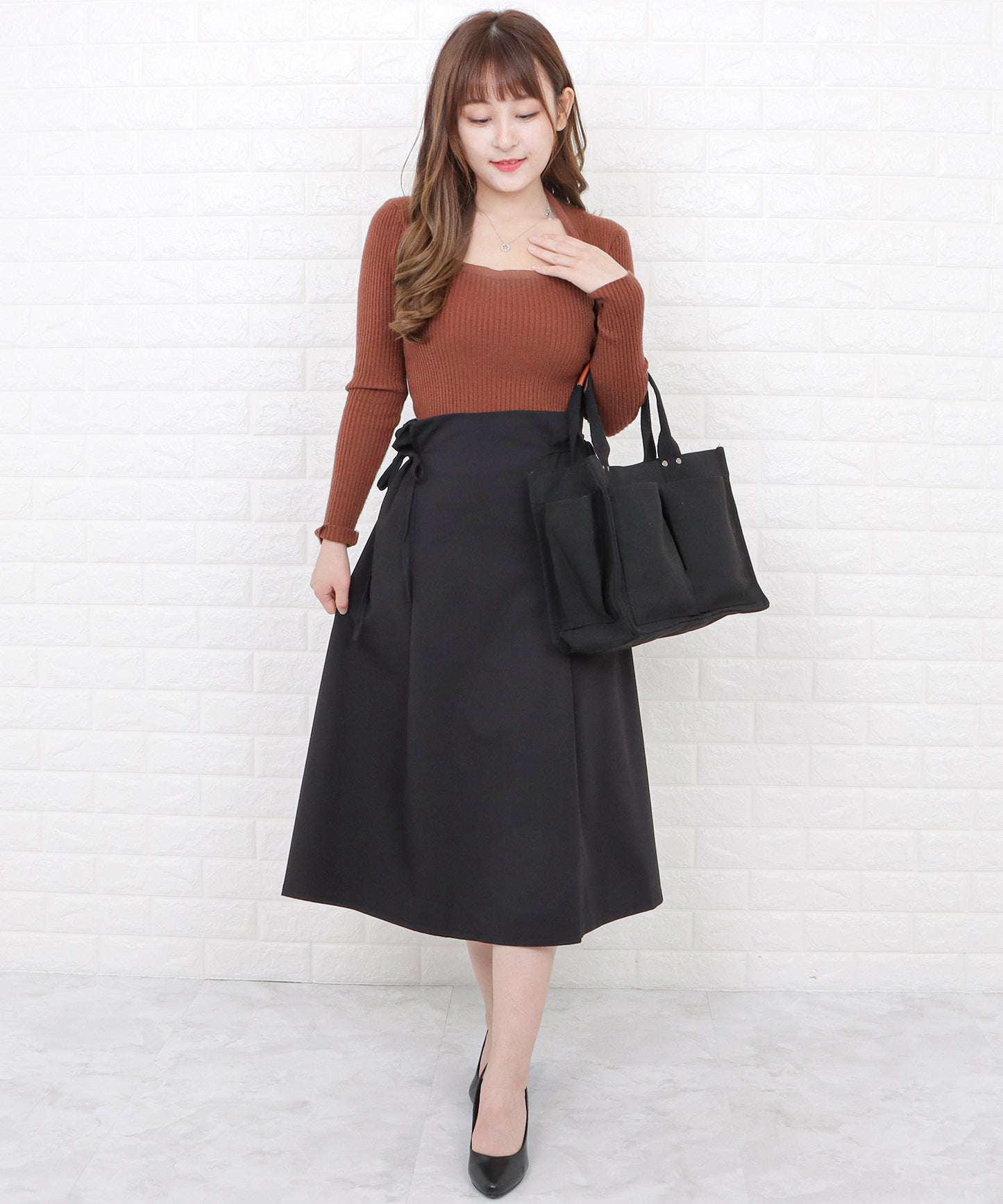 大容量2wayスクエアトートバッグ