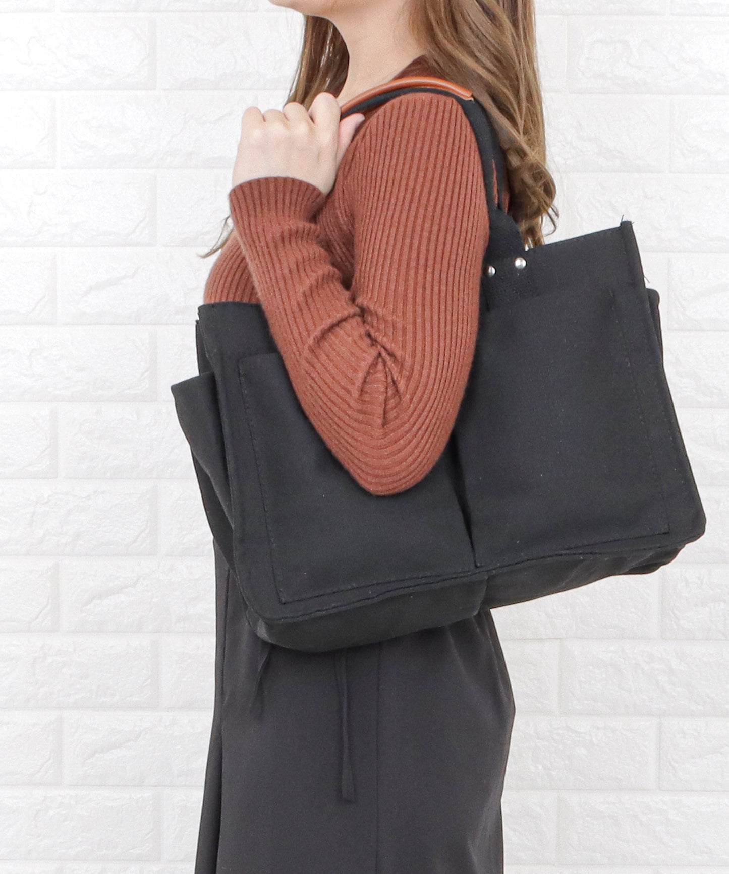 大容量2wayスクエアトートバッグ