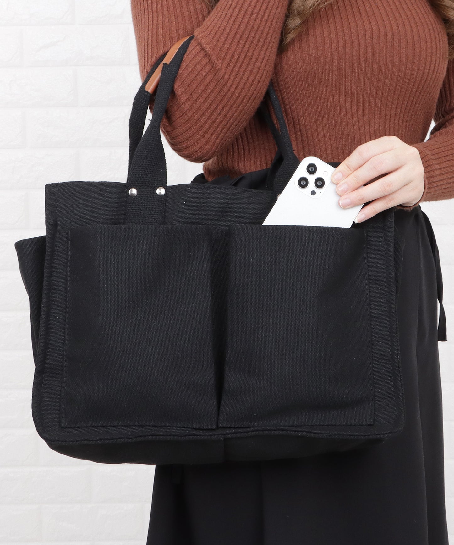 大容量2wayスクエアトートバッグ