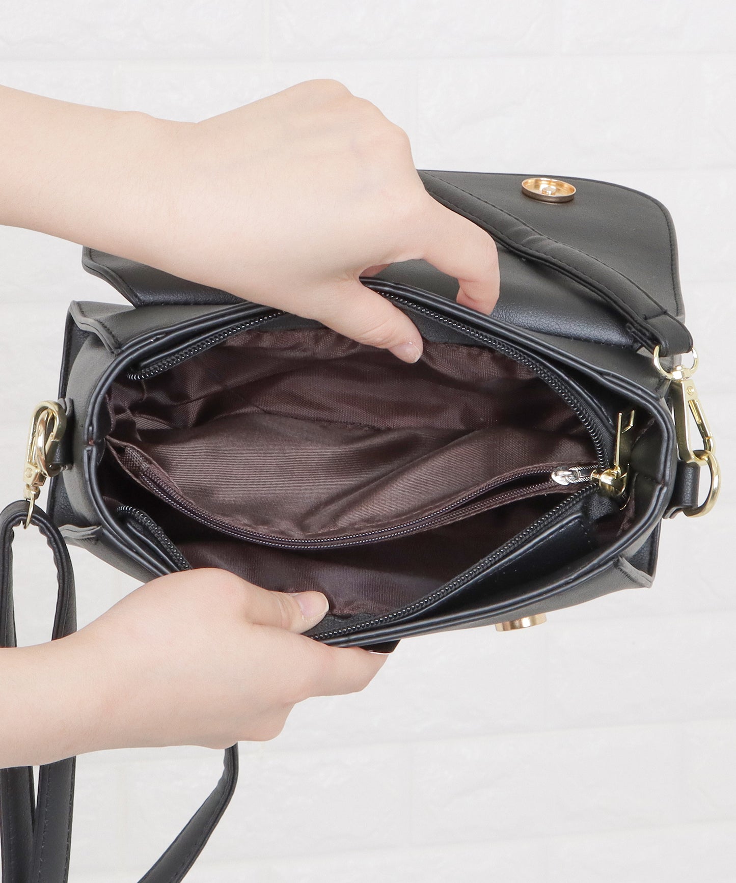 フラップハンドル2wayバッグ