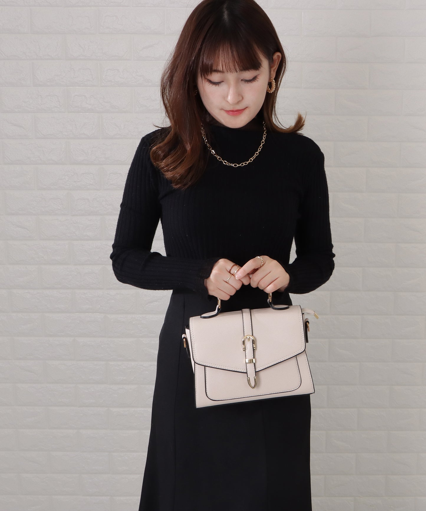 フラップハンドル2wayバッグ