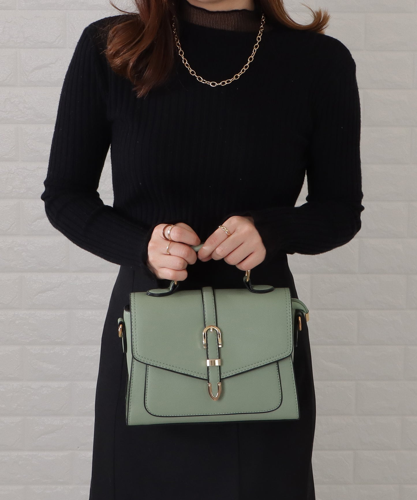 フラップハンドル2wayバッグ