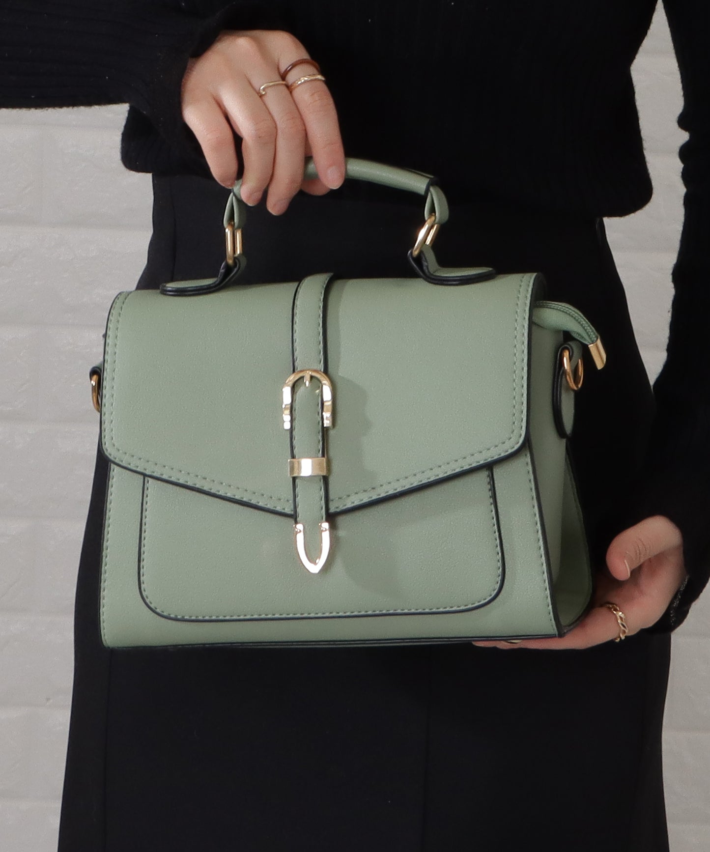 フラップハンドル2wayバッグ