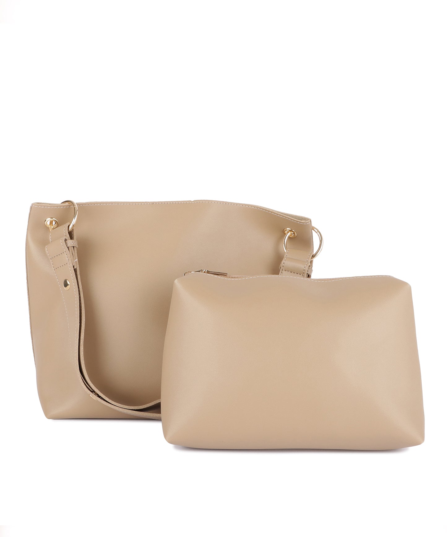 大容量 ポーチ付きショルダーバッグ