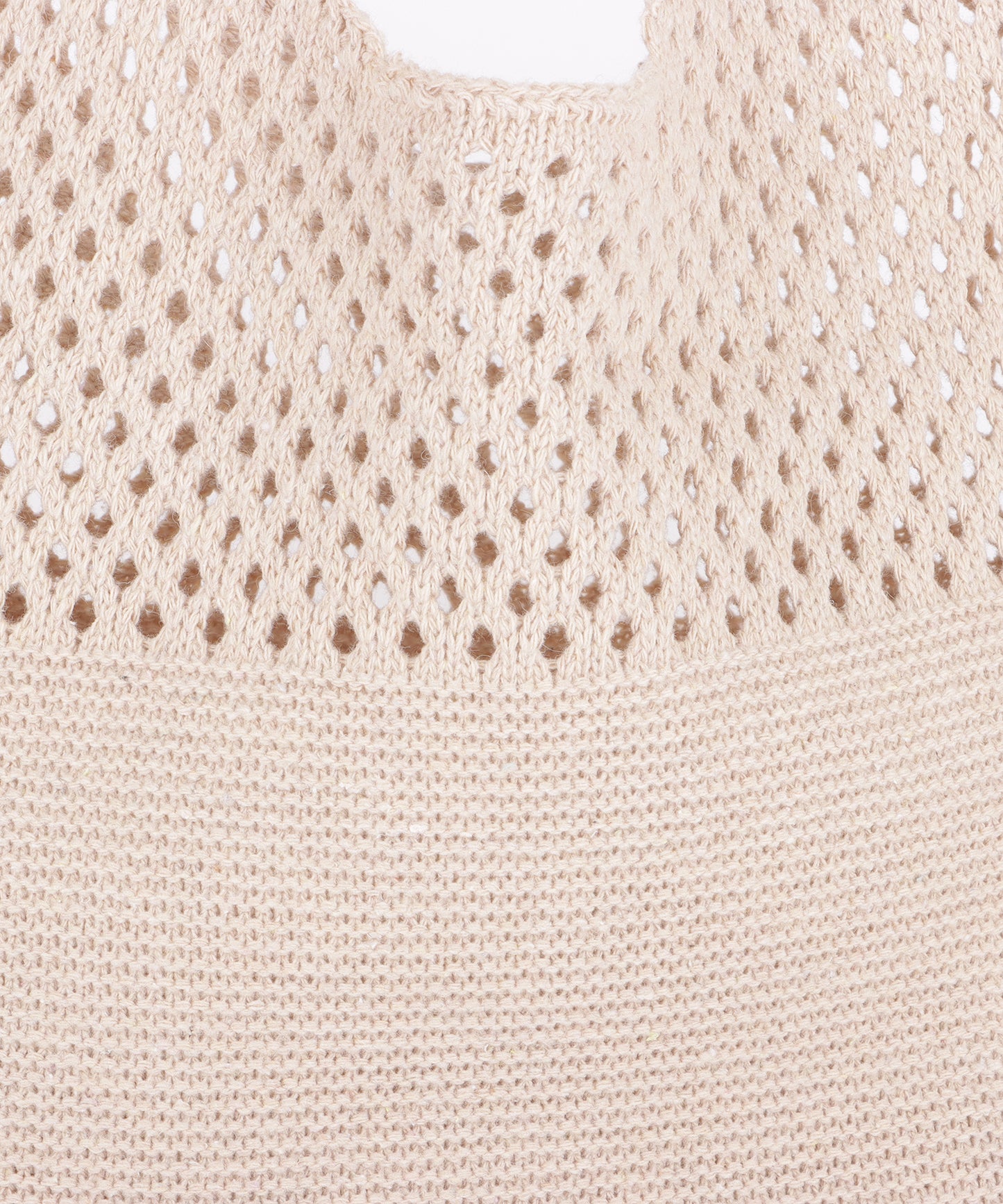 大容量 透かし編みニットトートバッグ