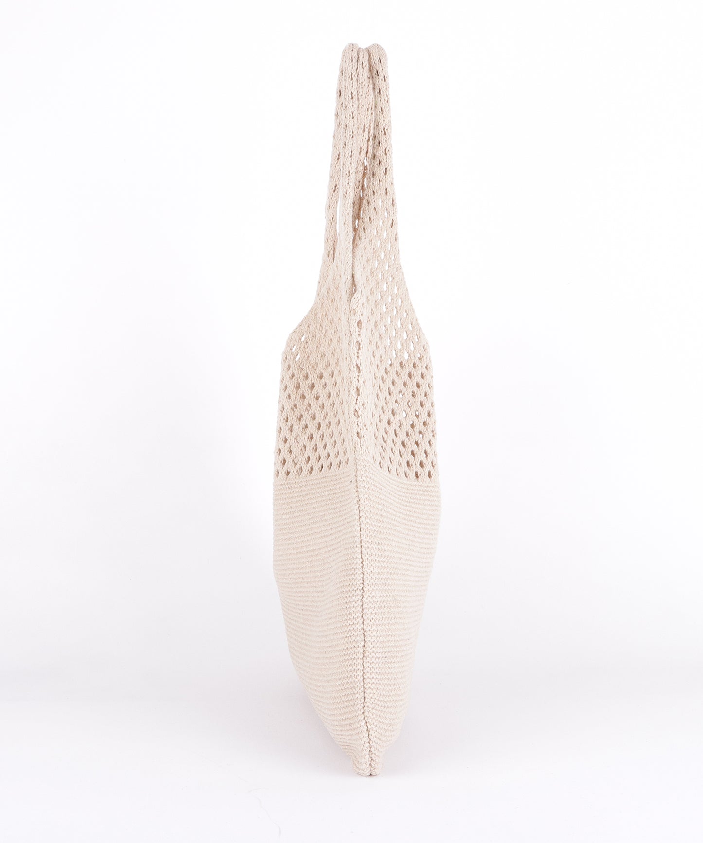 大容量 透かし編みニットトートバッグ