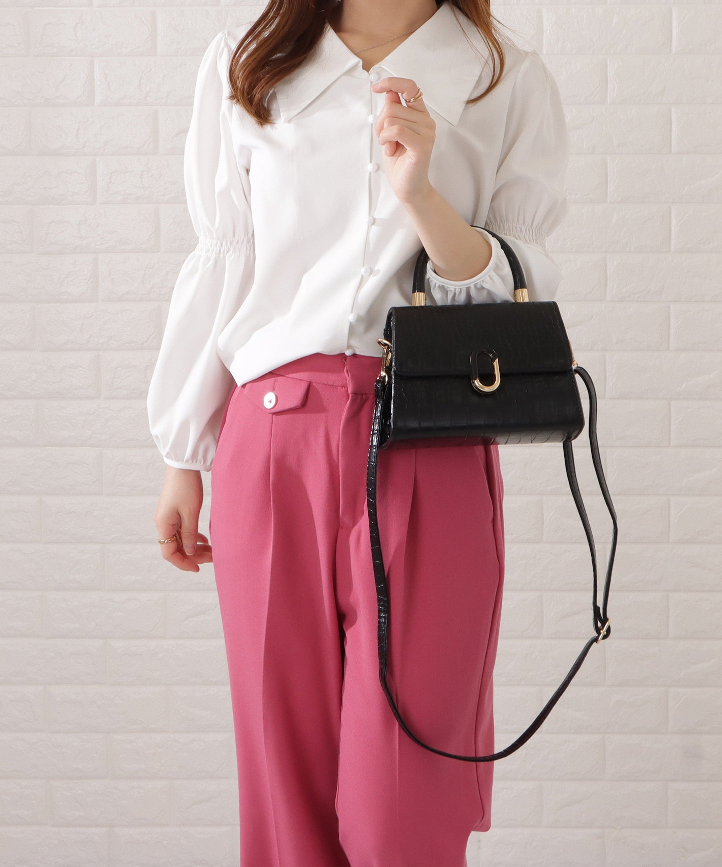 クロコダイル柄2WAYショルダーバッグ