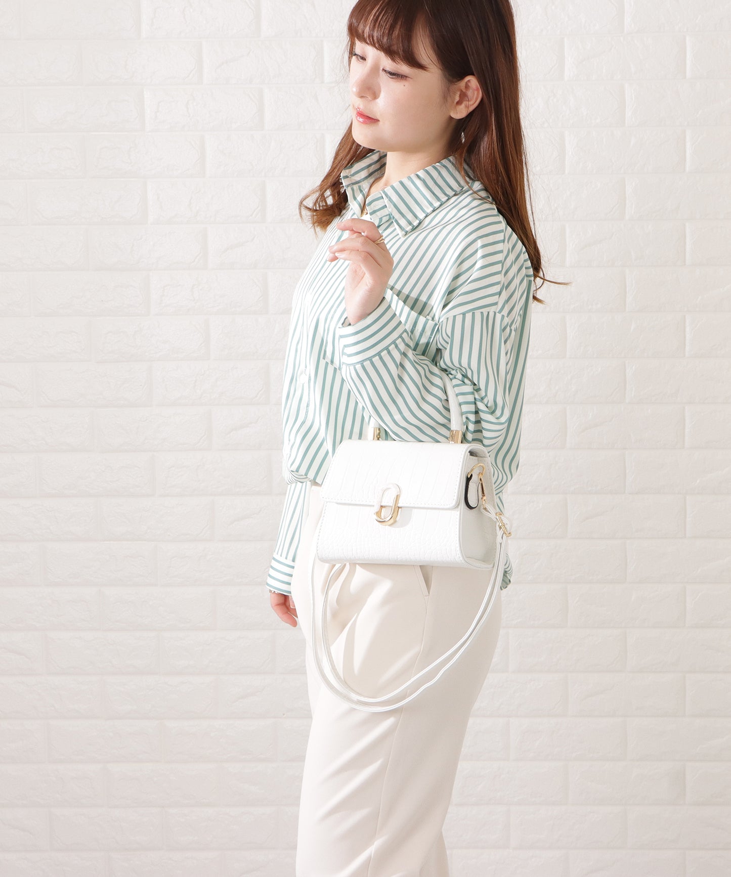 クロコダイル柄2WAYショルダーバッグ