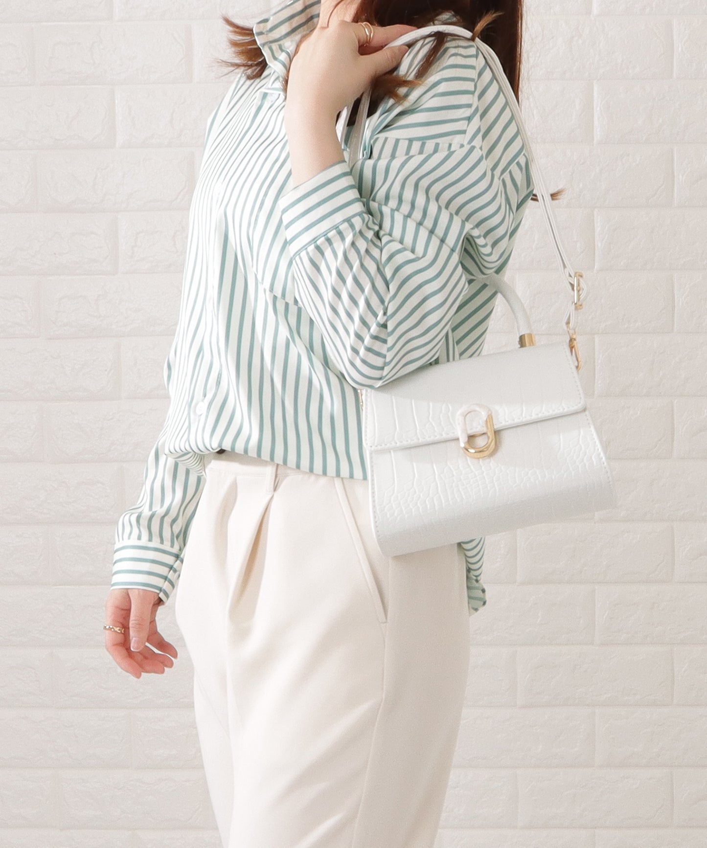 クロコダイル柄2WAYショルダーバッグ