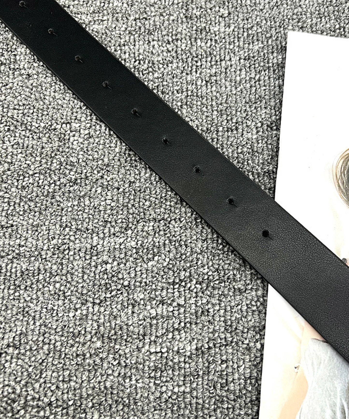 レザー調 星モチーフ シルバー バックル ベルト