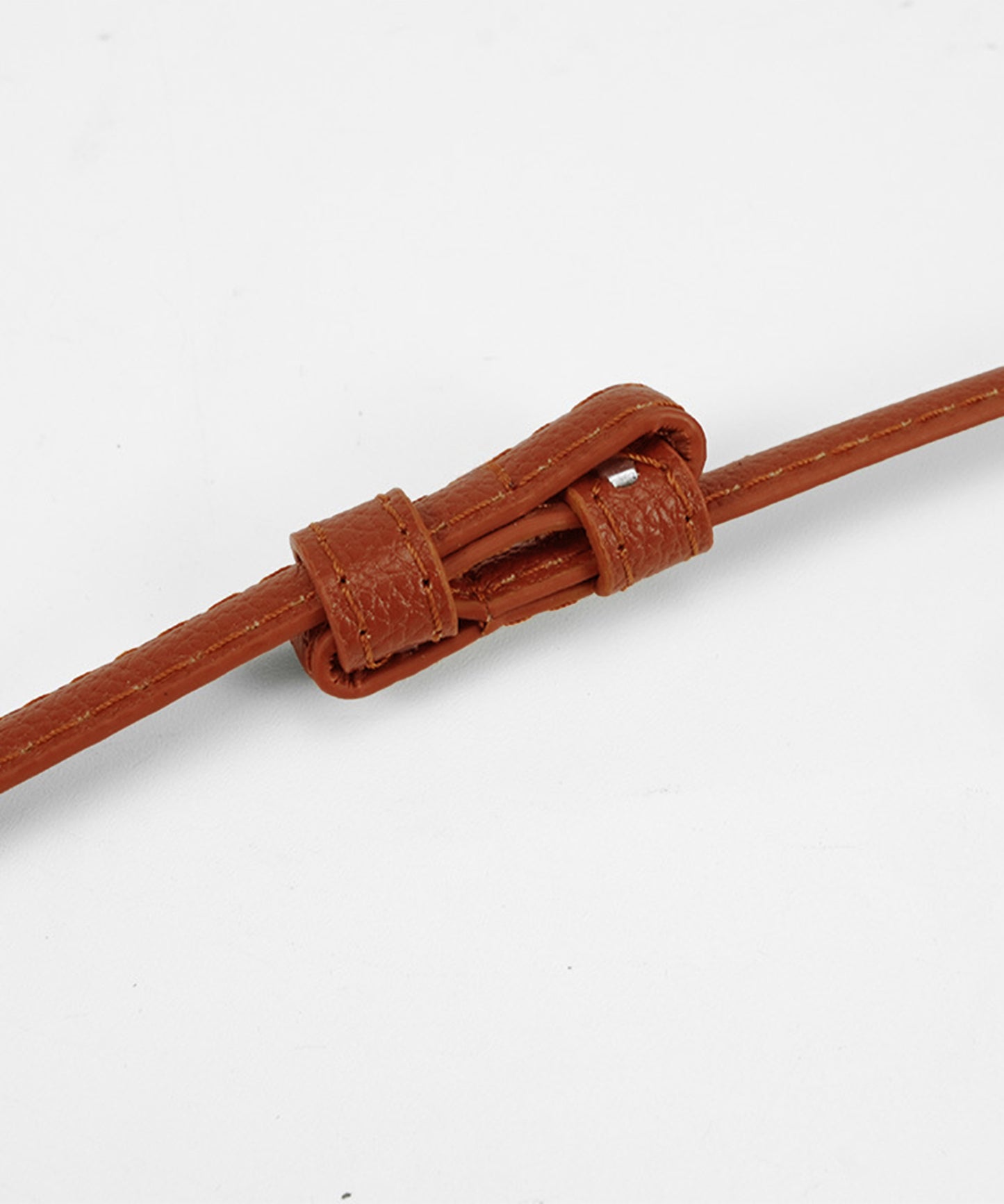 レザー調 パール バックル スリム ベルト