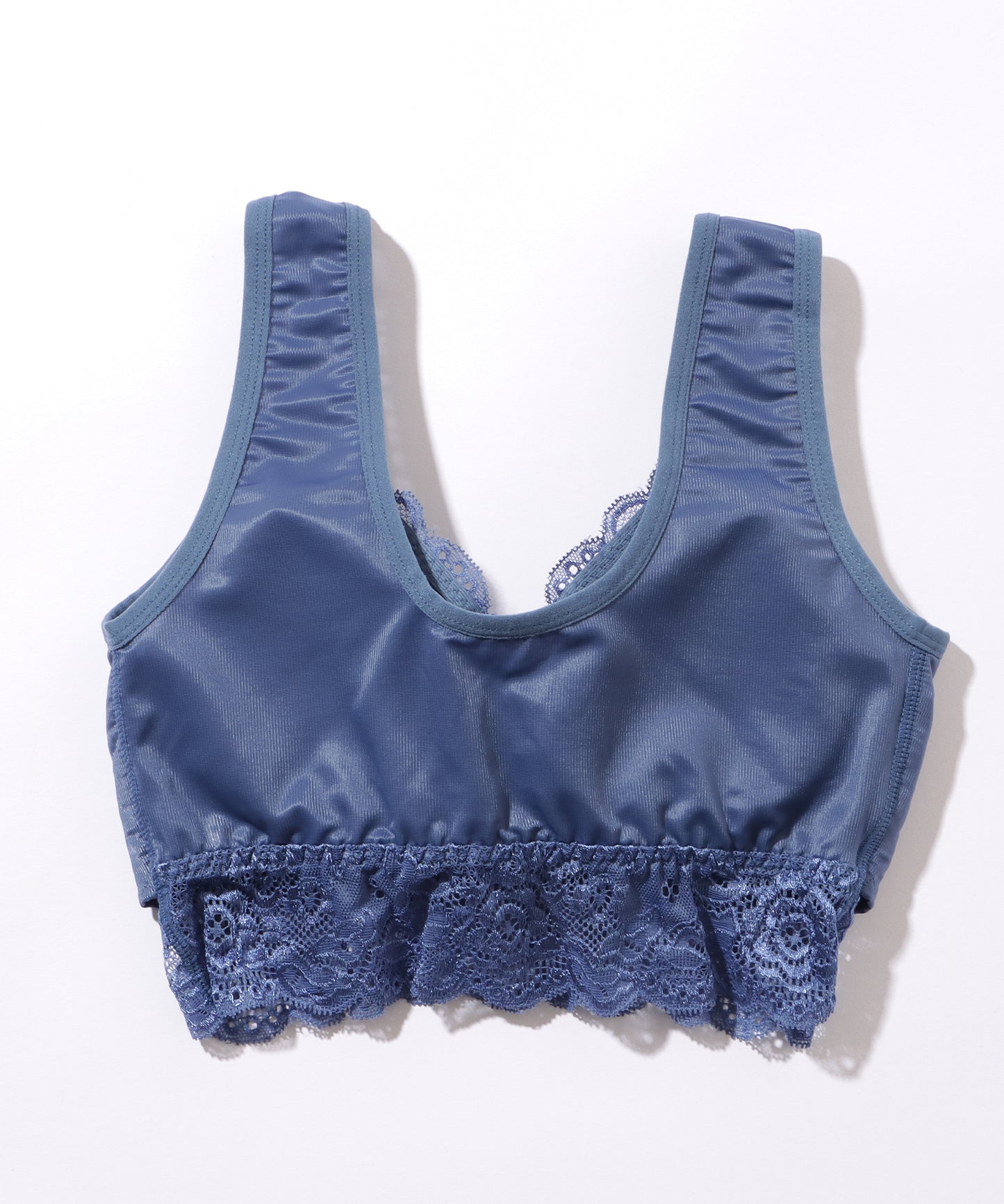 フロントホック リボン レース ノンワイヤー ブラジャー