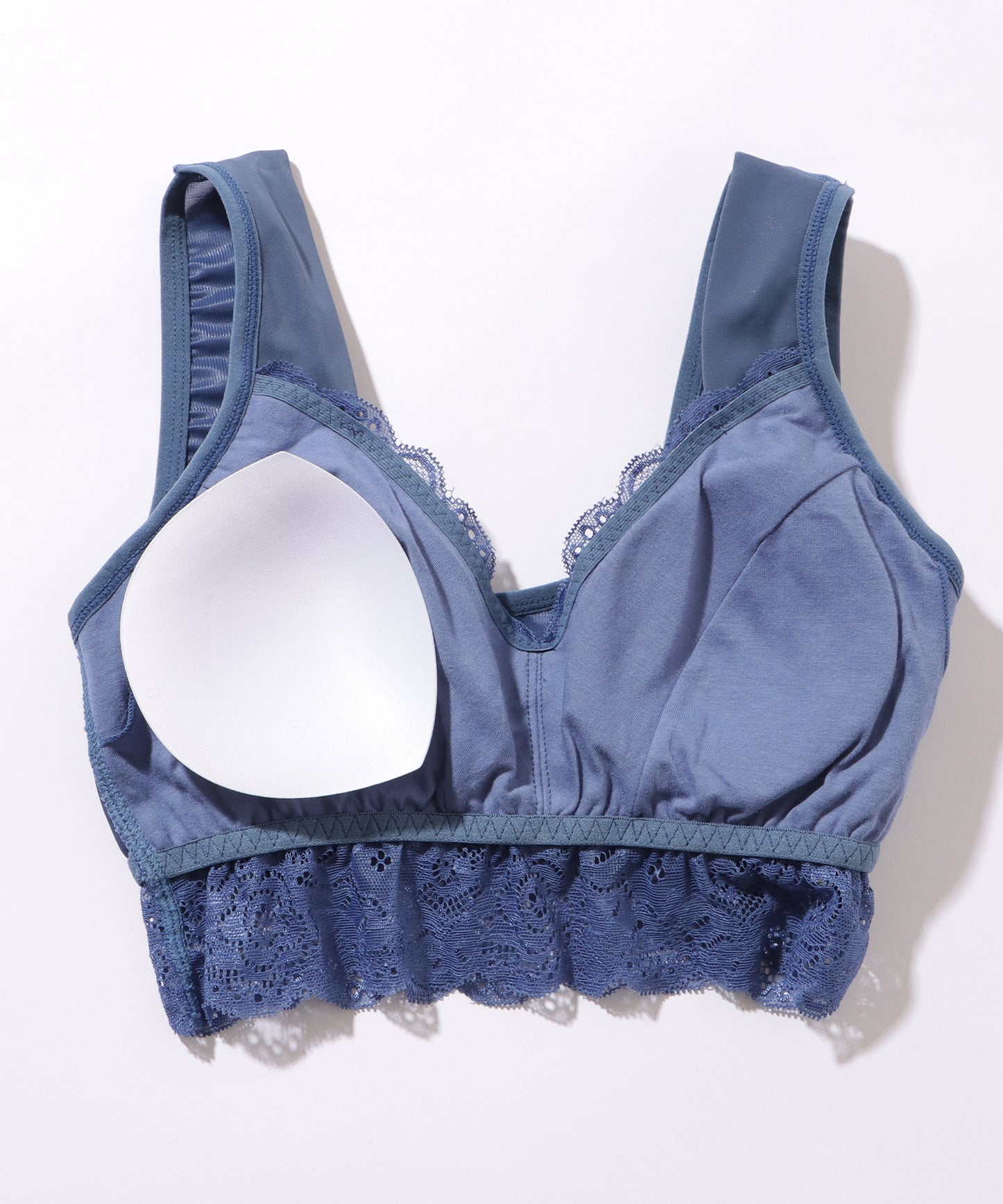 フロントホック リボン レース ノンワイヤー ブラジャー