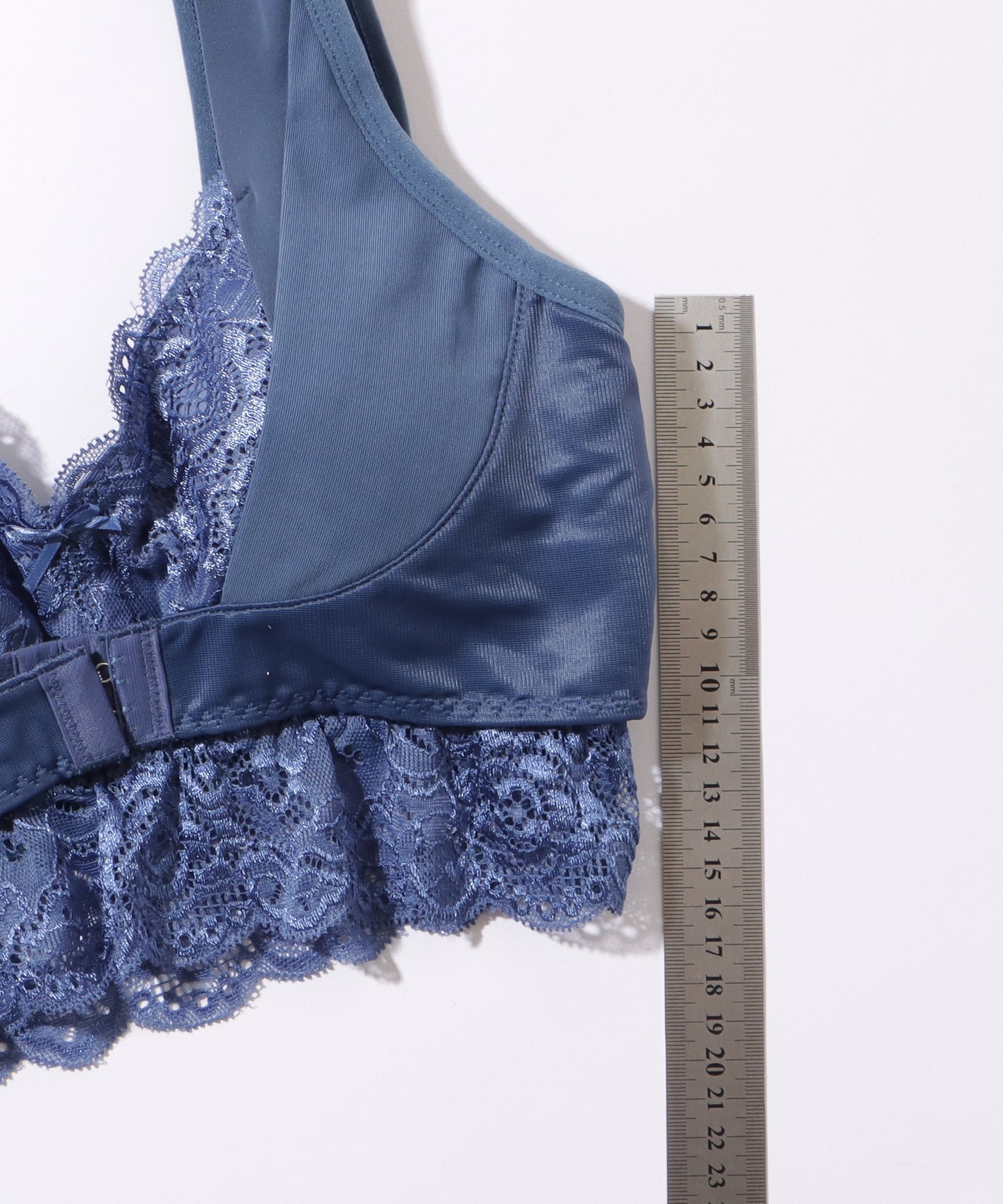 フロントホック リボン レース ノンワイヤー ブラジャー