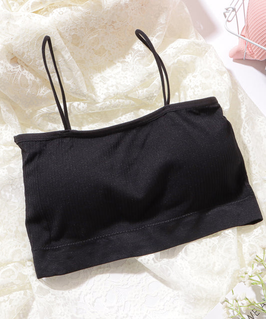 ベーシック カラー リブ ノンワイヤー ブラトップ