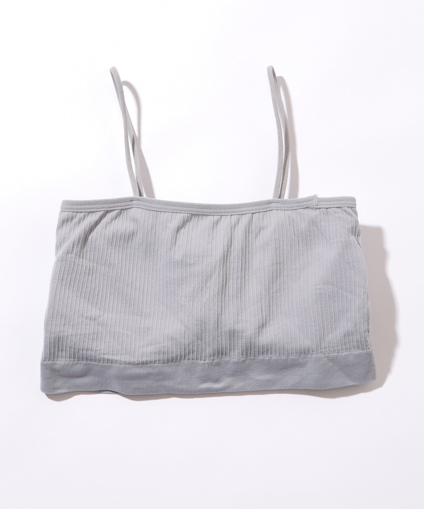 ベーシック カラー リブ ノンワイヤー ブラトップ