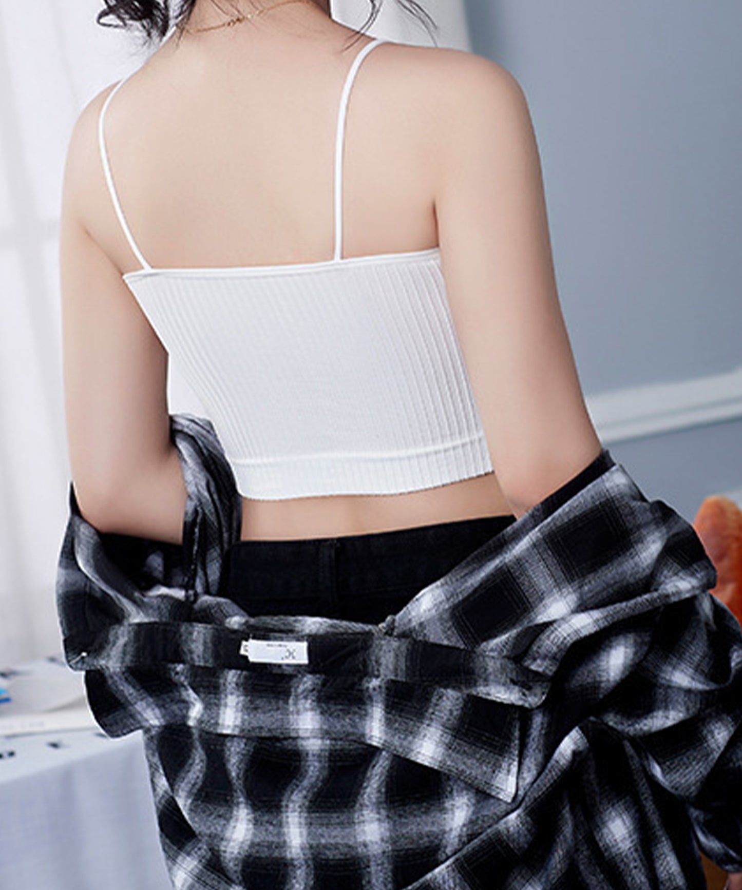 ベーシック カラー リブ ノンワイヤー ブラトップ