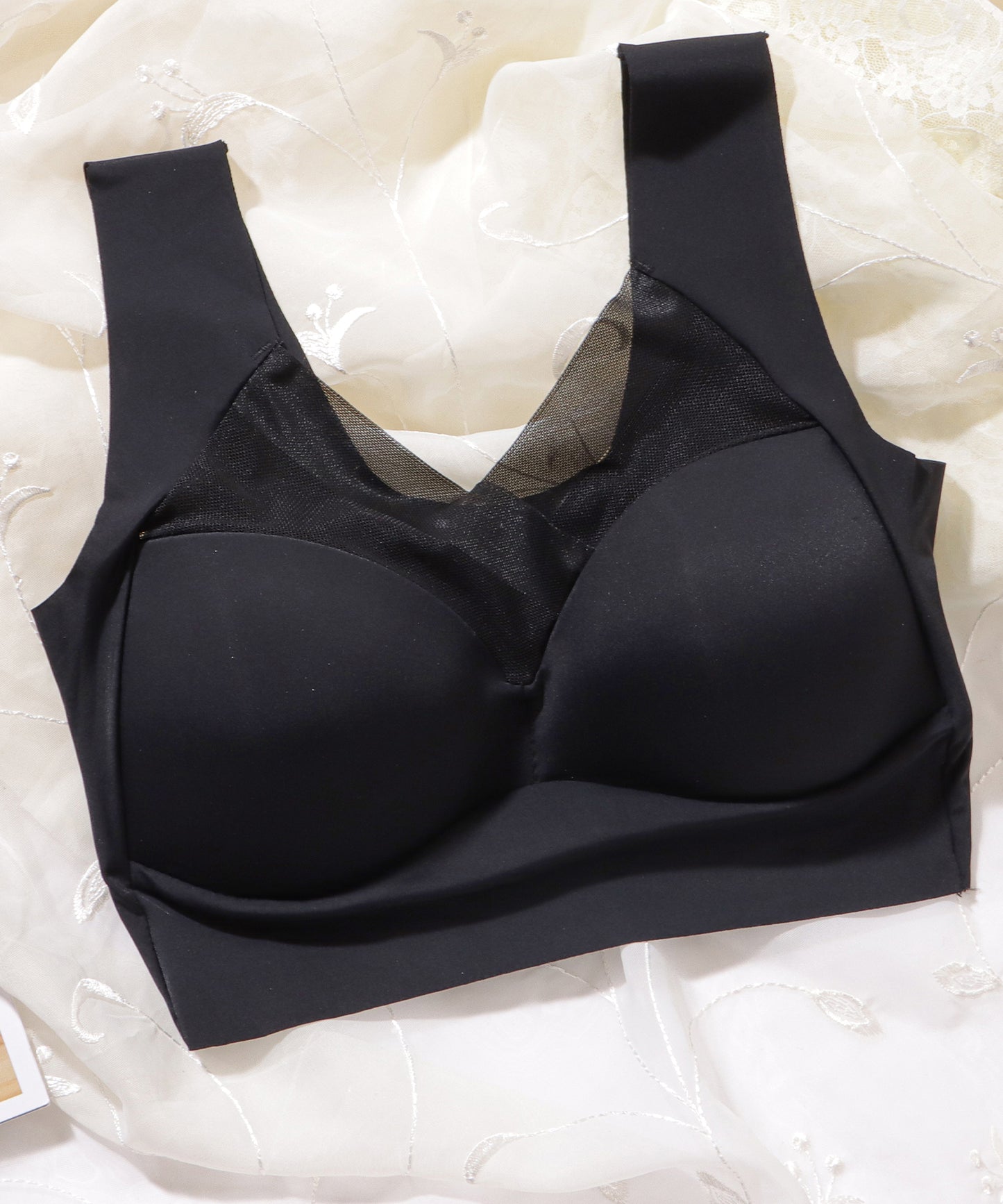 シアー ドッキング 美シルエット ノンワイヤー ハーフトップ