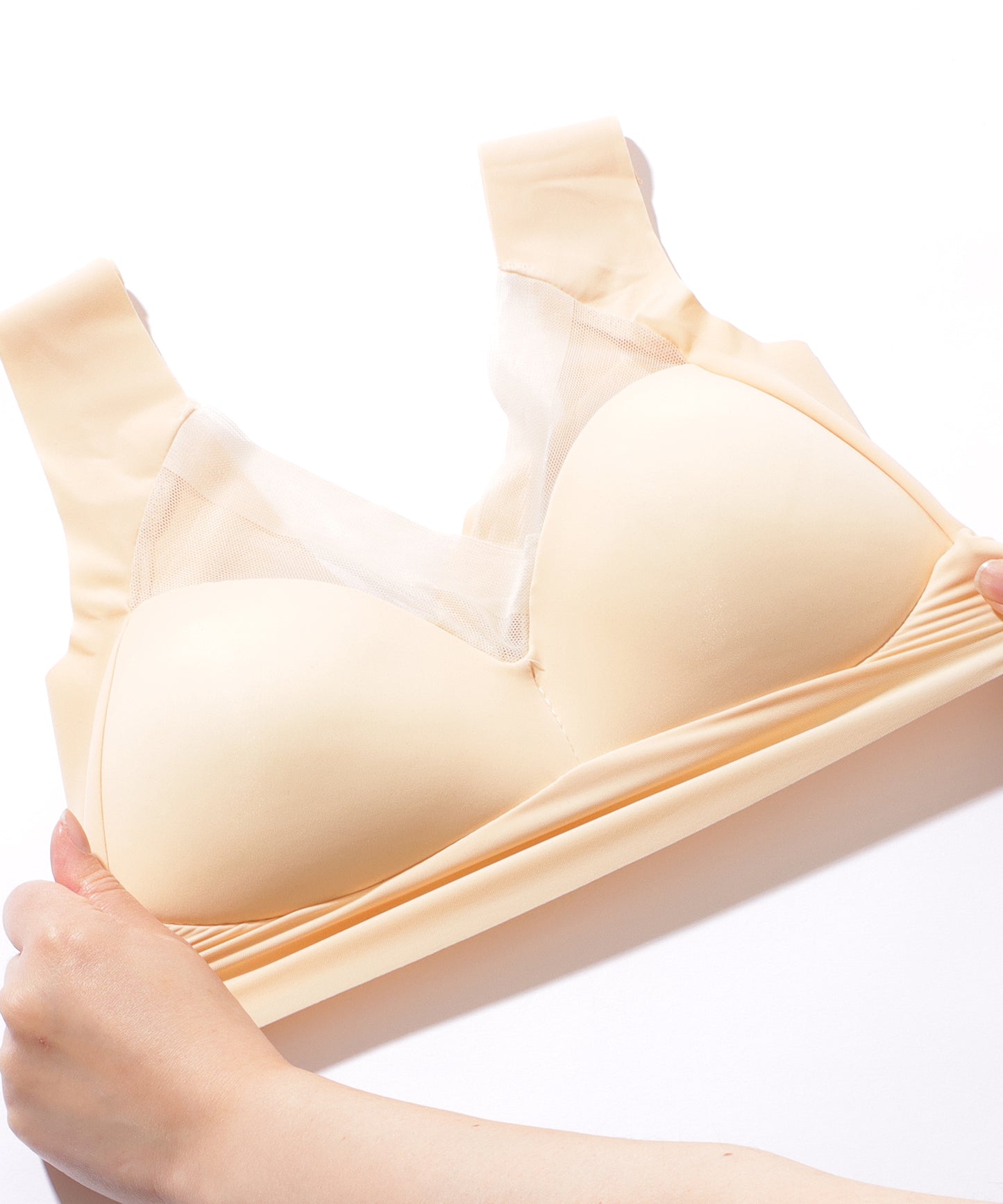 シアー ドッキング 美シルエット ノンワイヤー ハーフトップ