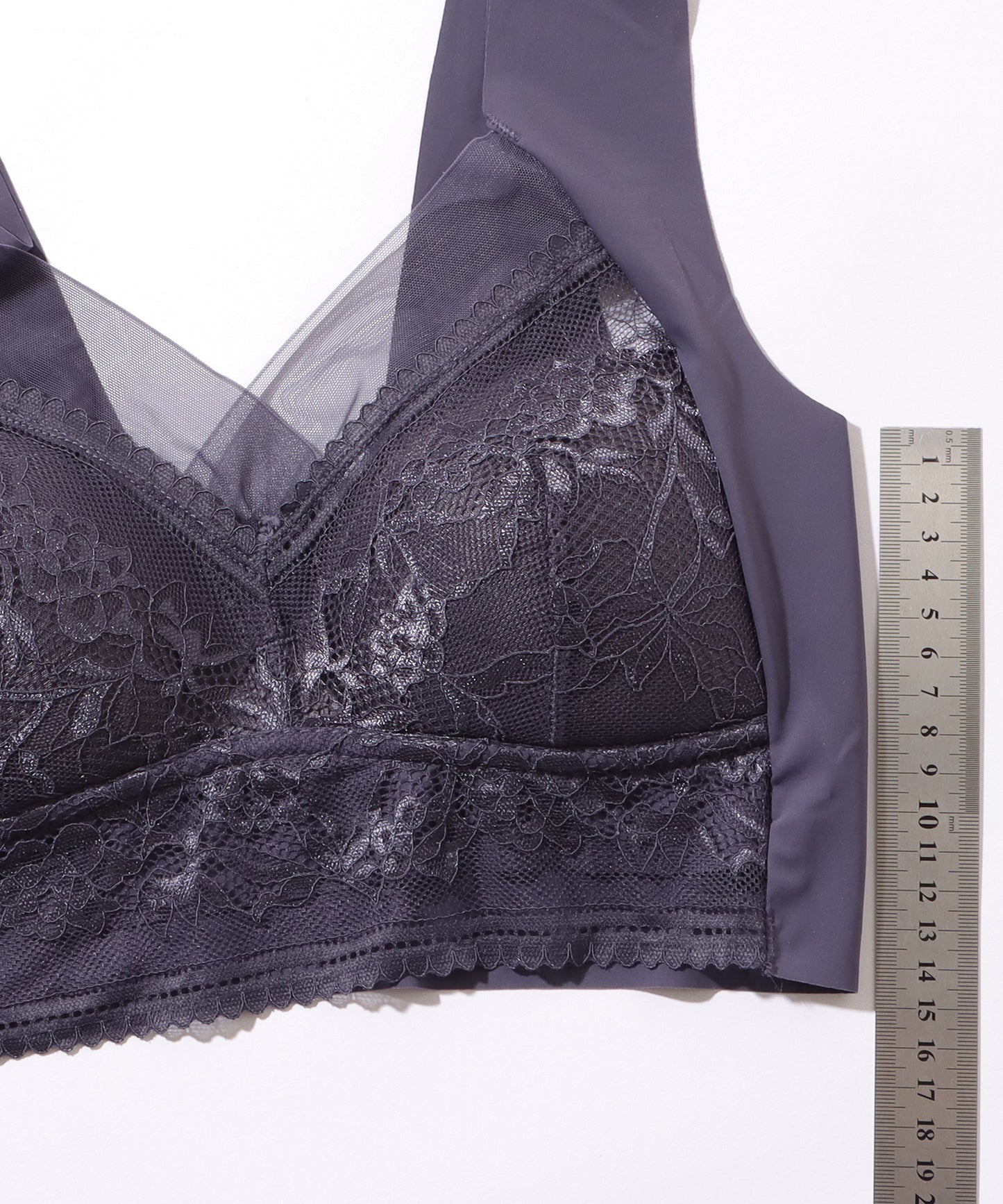 レース × シアー ドッキング ノンワイヤー ブラ ナイトブラ