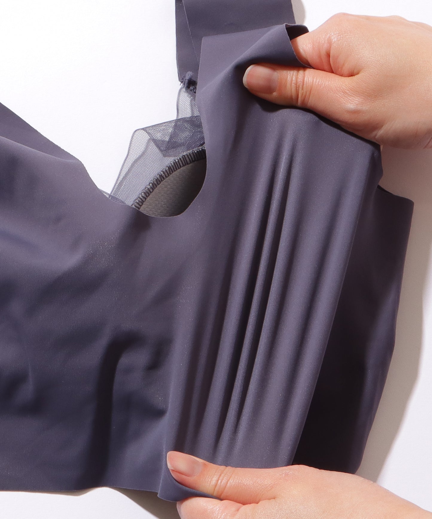 レース × シアー ドッキング ノンワイヤー ブラ ナイトブラ