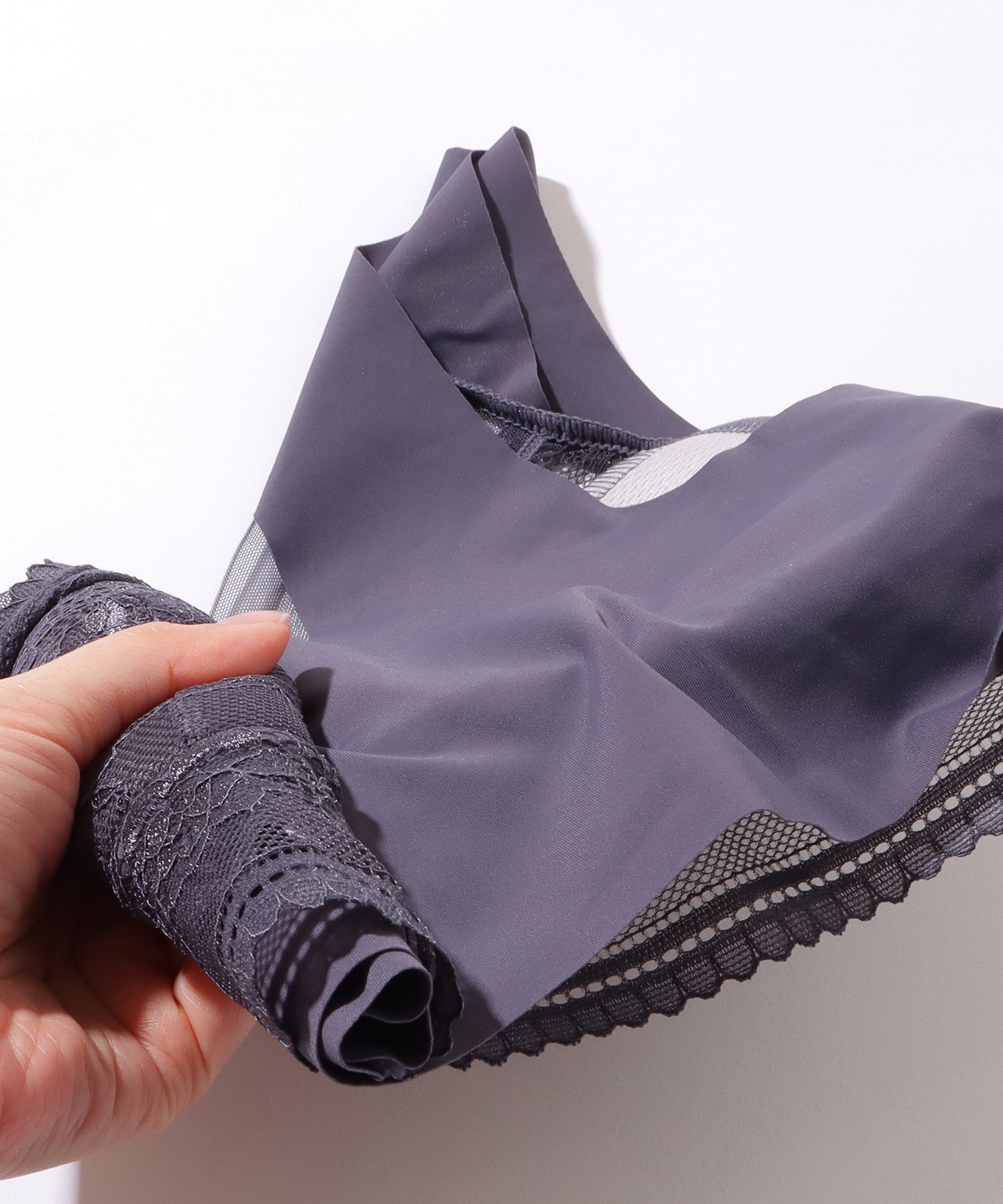 レース × シアー ドッキング ノンワイヤー ブラ ナイトブラ