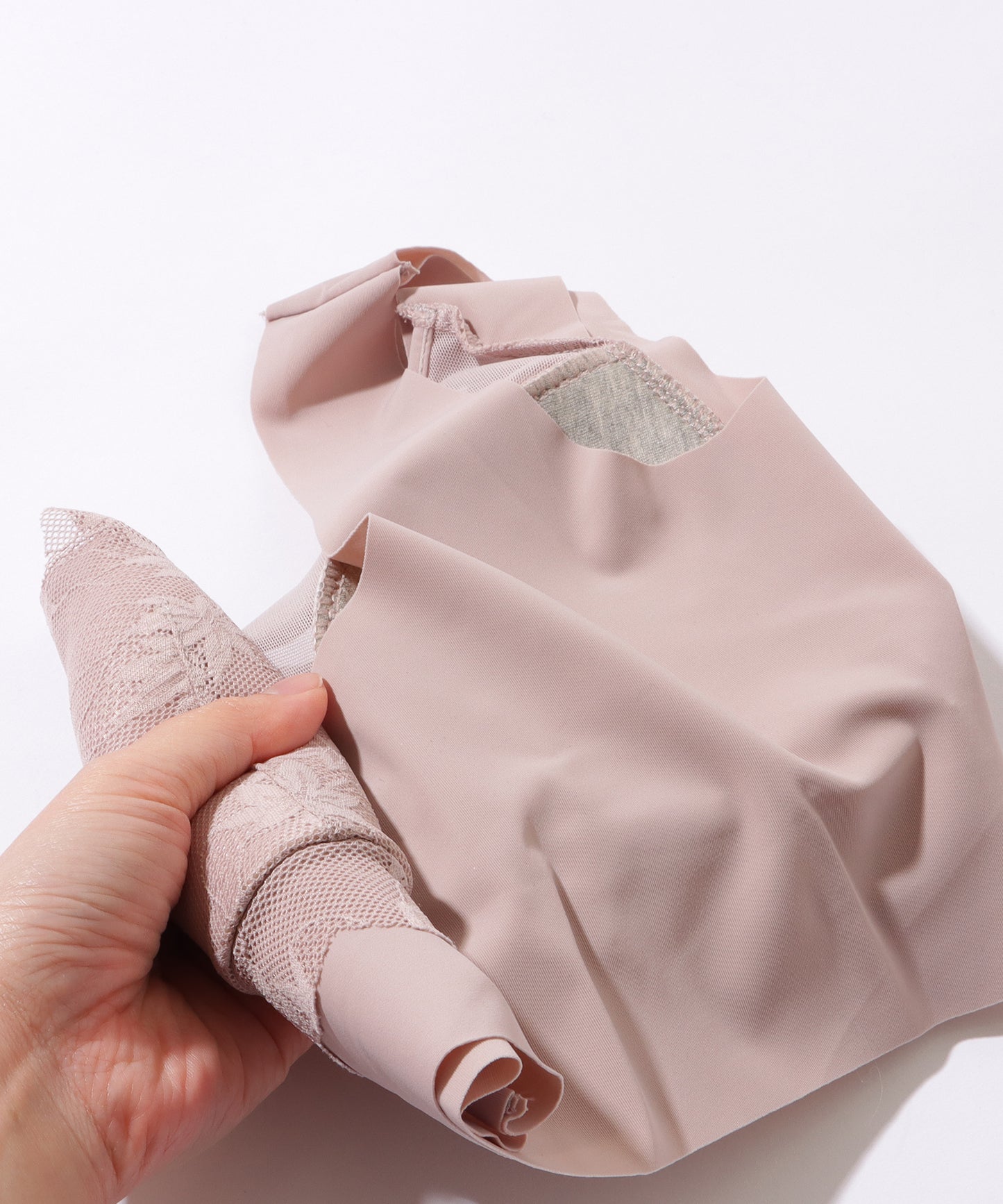 リボン付き ボタニカル柄 レース ドッキング ノンワイヤー ブラ ナイトブラ