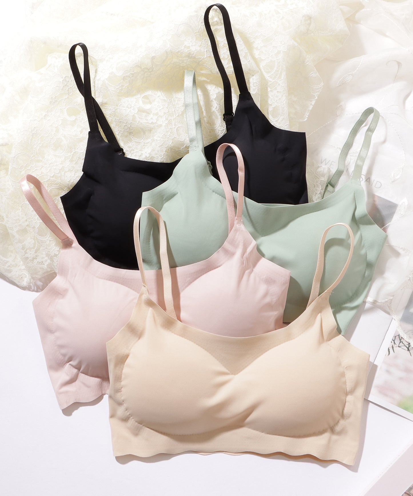 ベーシック ウエーブ ノンワイヤー スポーツ ブラ