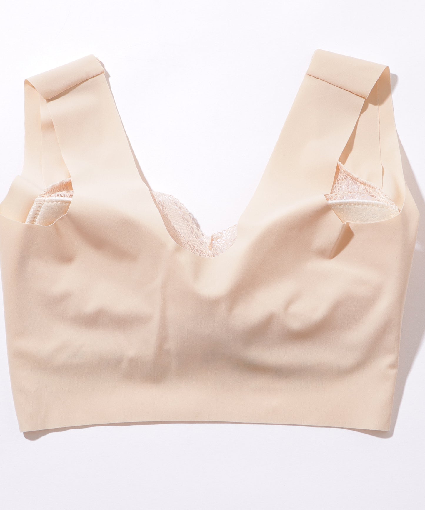 花柄 レース Vネック ノンワイヤー ブラ ナイトブラ