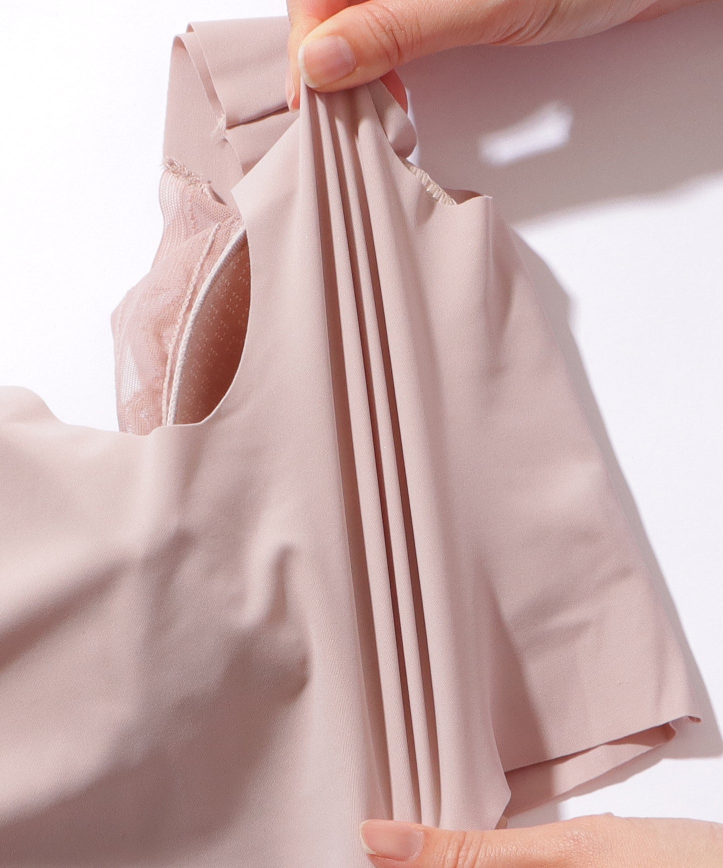 シェブロン柄 レース リボン ノンワイヤー ブラ ナイトブラ