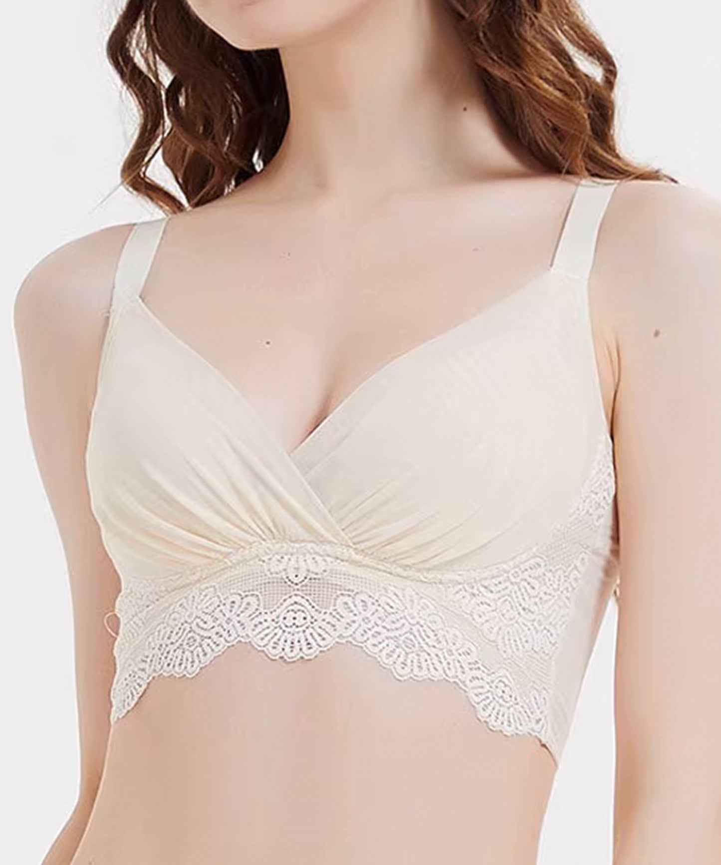 カシュクールデザイン ノンワイヤー ブラ ナイトブラ