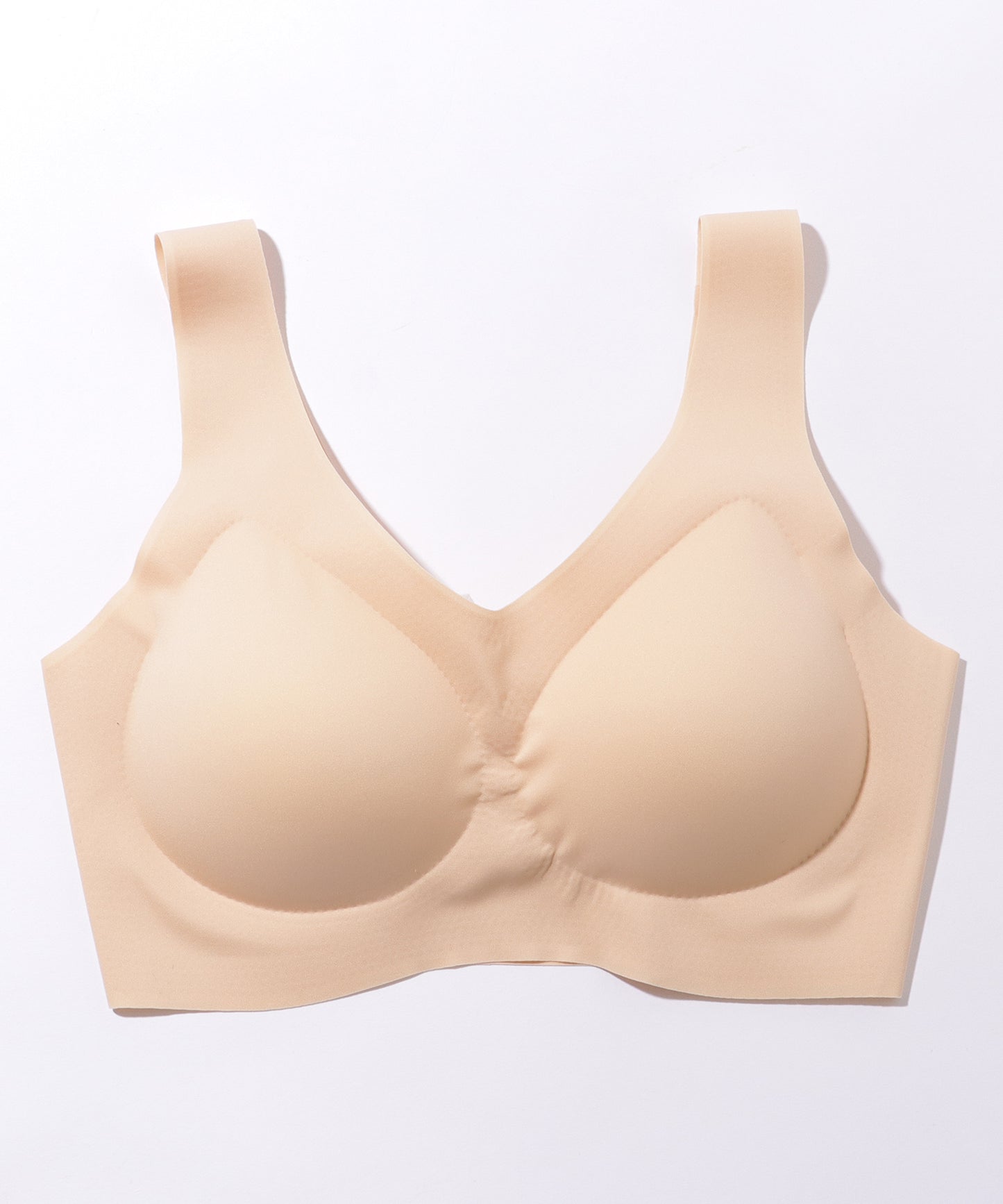 ソリッド カラー シームレス ノンワイヤーブラ ナイトブラ