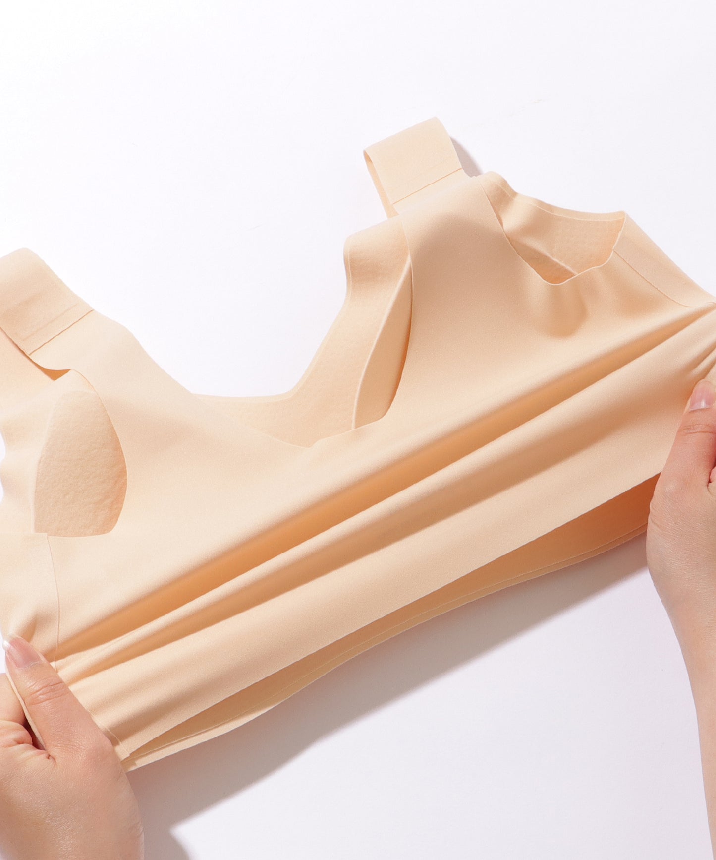 ソリッド カラー シームレス ノンワイヤーブラ ナイトブラ