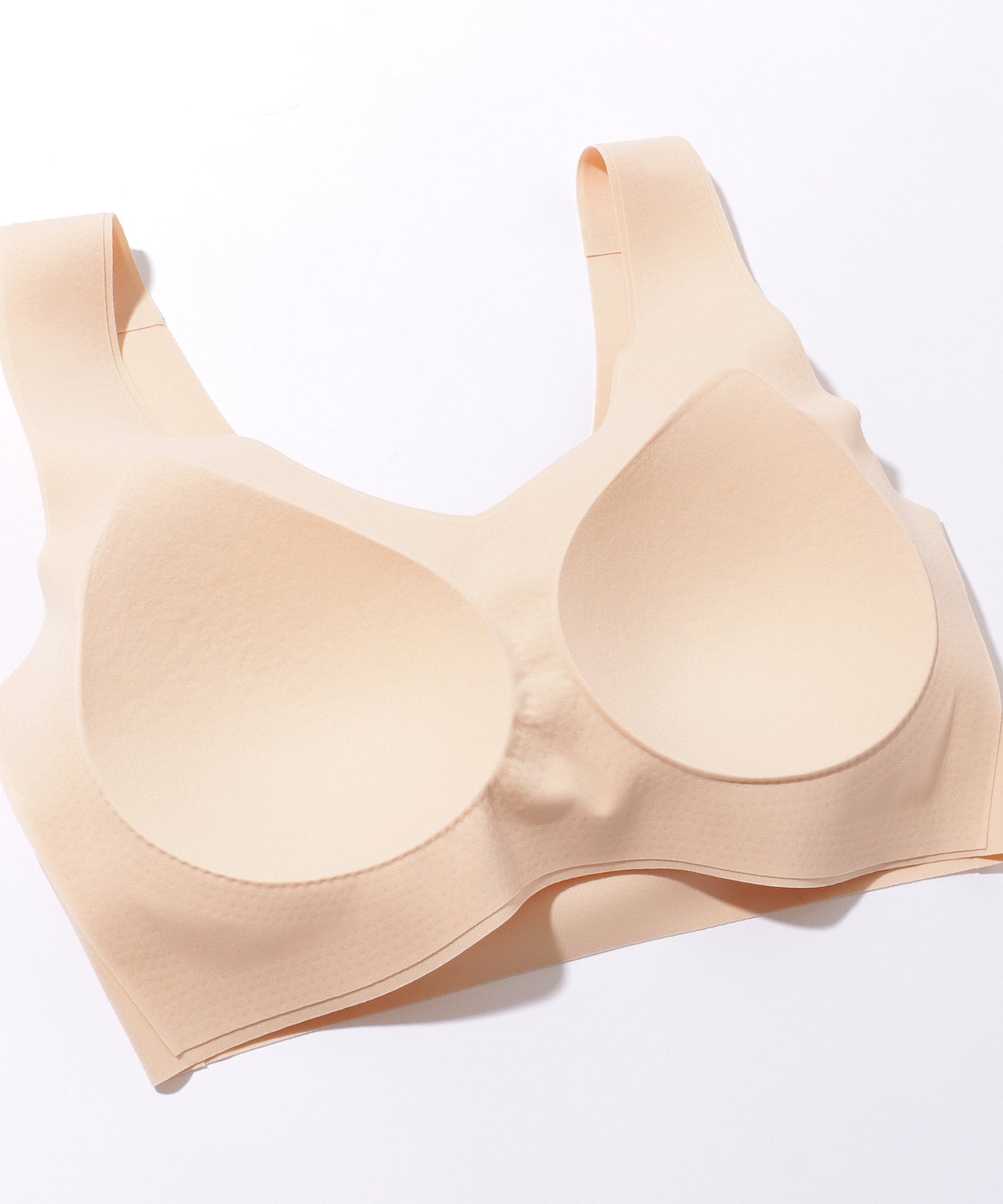 ソリッド カラー シームレス ノンワイヤーブラ ナイトブラ