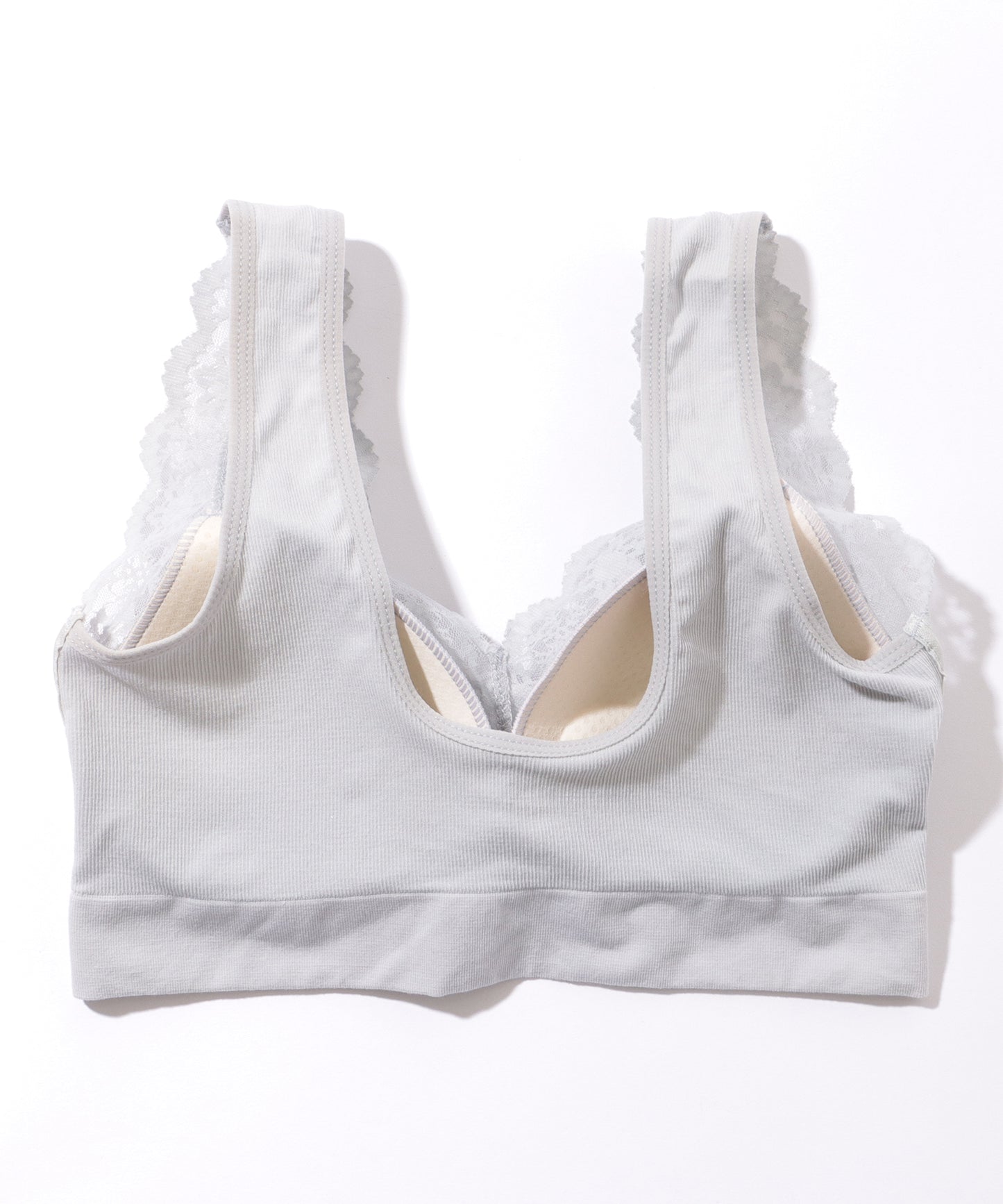 フラワー レース ノンワイヤー Vネック ブラジャー ナイトブラ