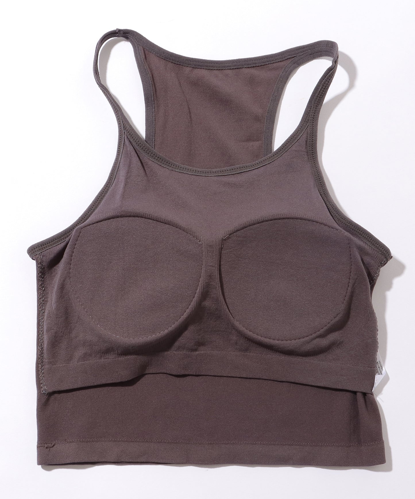 チェーン タグ カップ付き クロップド タンクトップ