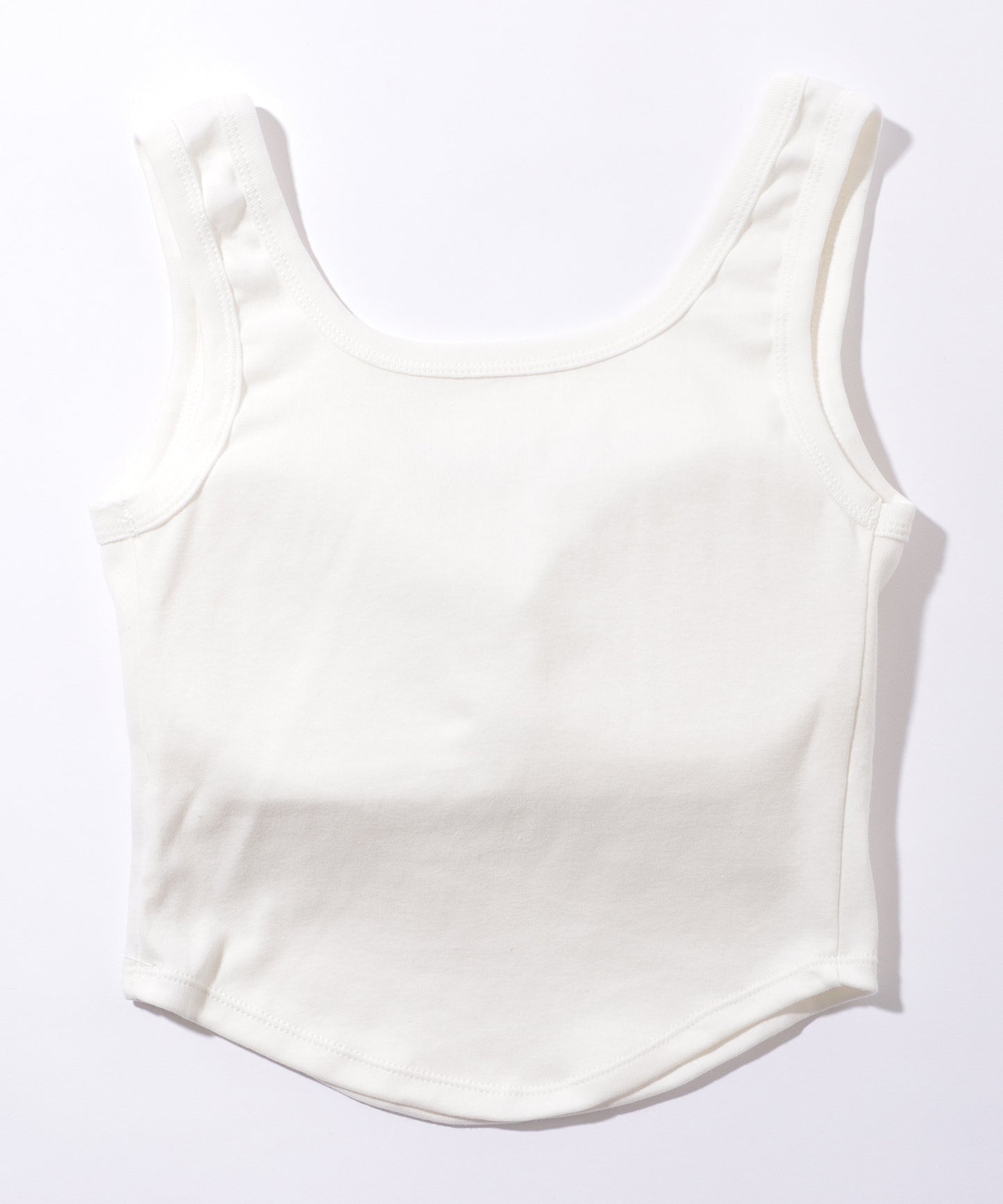 アルファベット ロゴ カップ付き クロップド タンクトップ