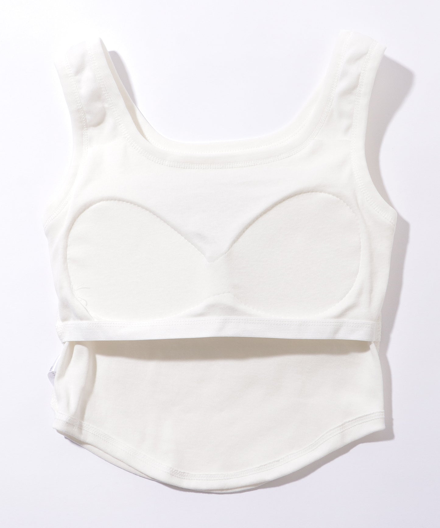 アルファベット ロゴ カップ付き クロップド タンクトップ