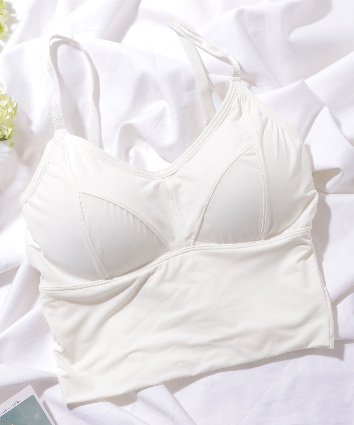 ソリッドカラー Uバック コンパクト カップ付き キャミソール