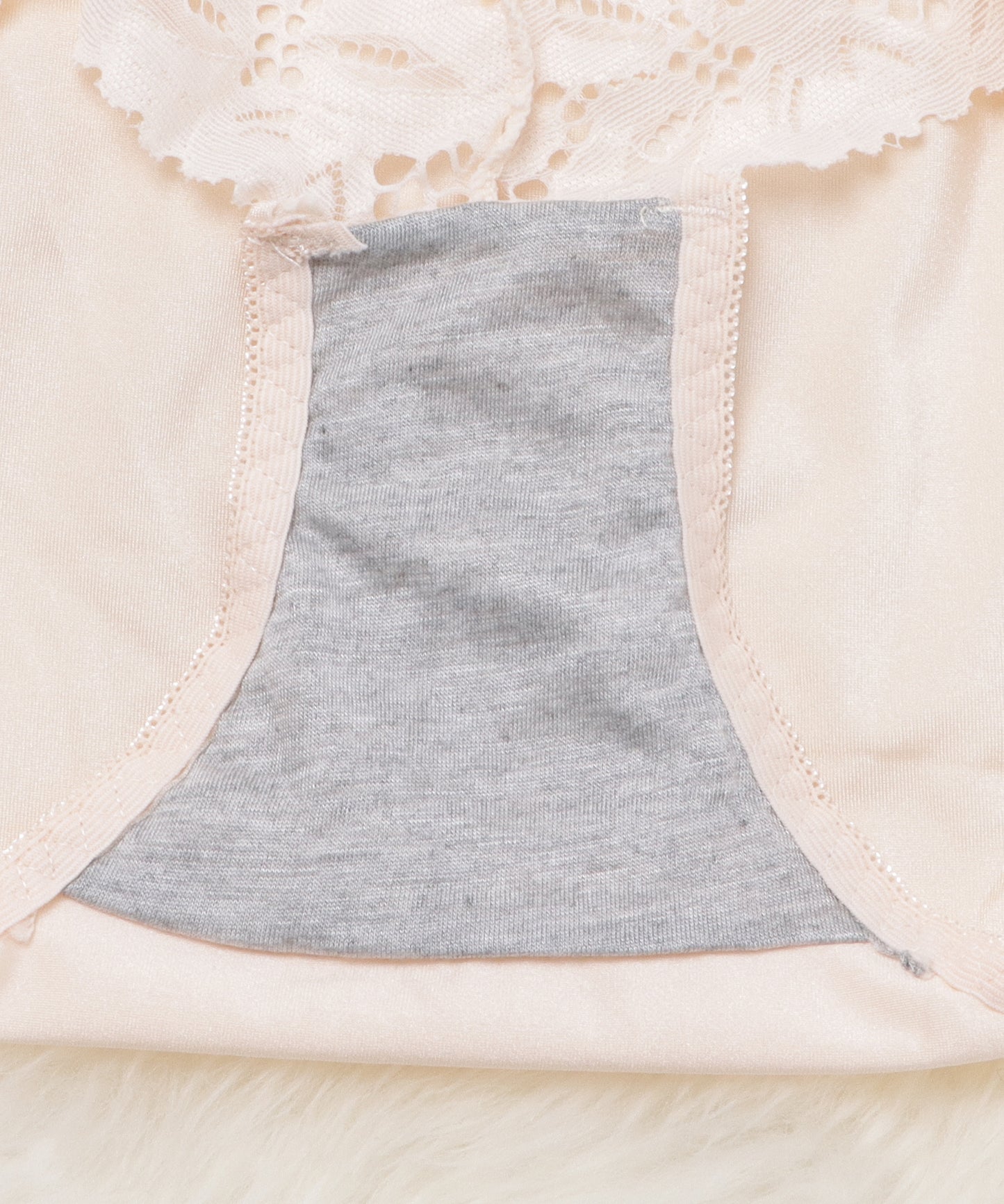 ノンワイヤー 脇高補正レースブラ&ショーツ 2点セット