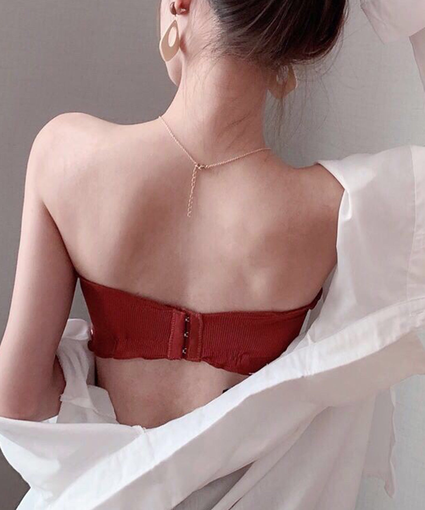 ノンワイヤーリブチューブブラ