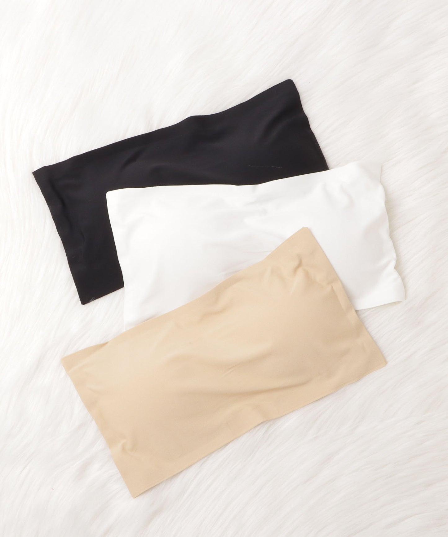 シームレスチューブトップブラ