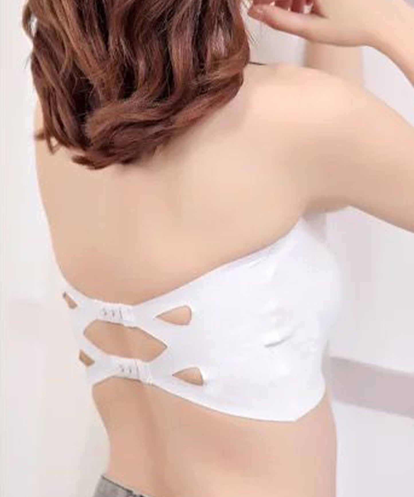 シームレスチューブトップブラ