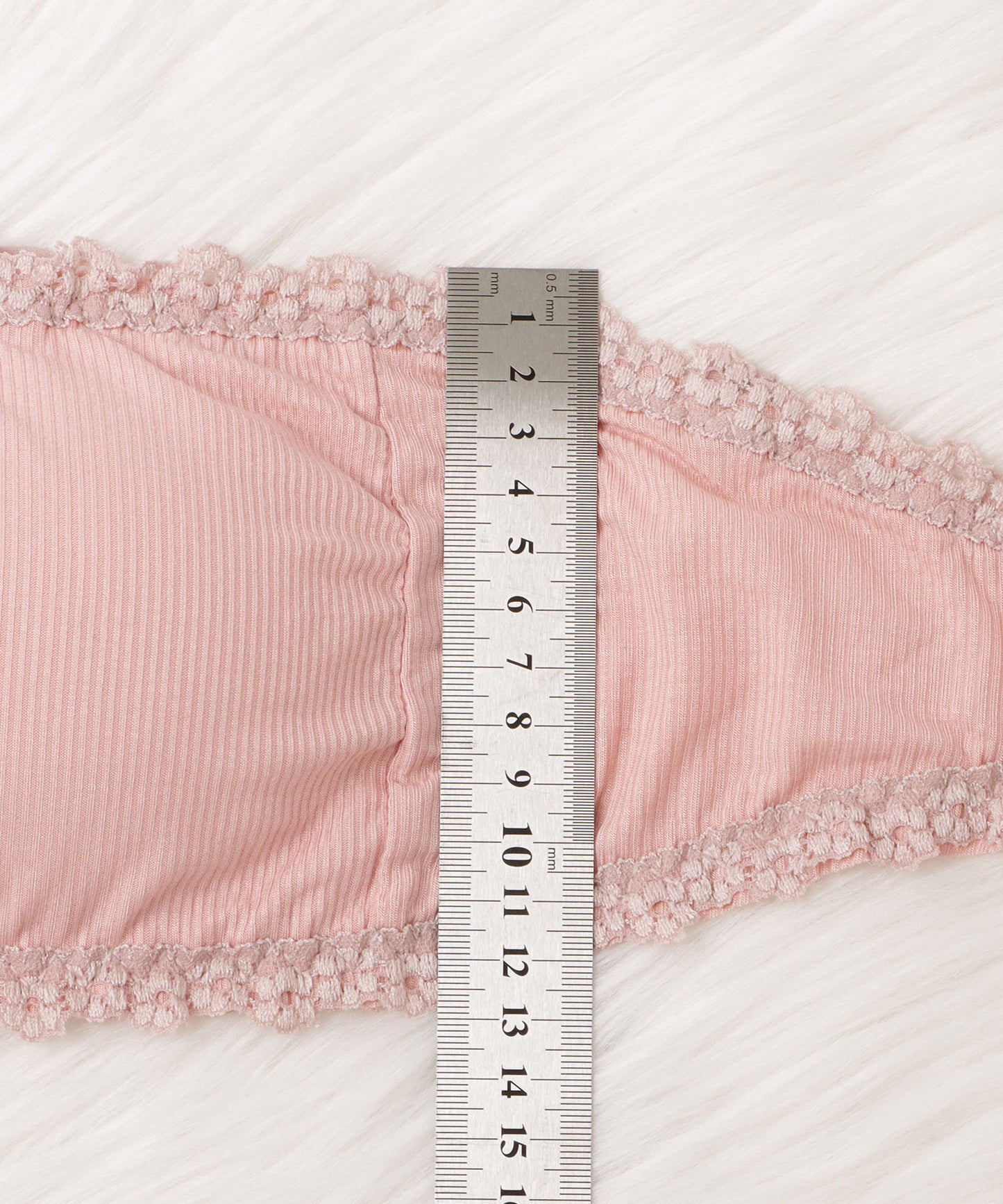 リブチューブトップブラ