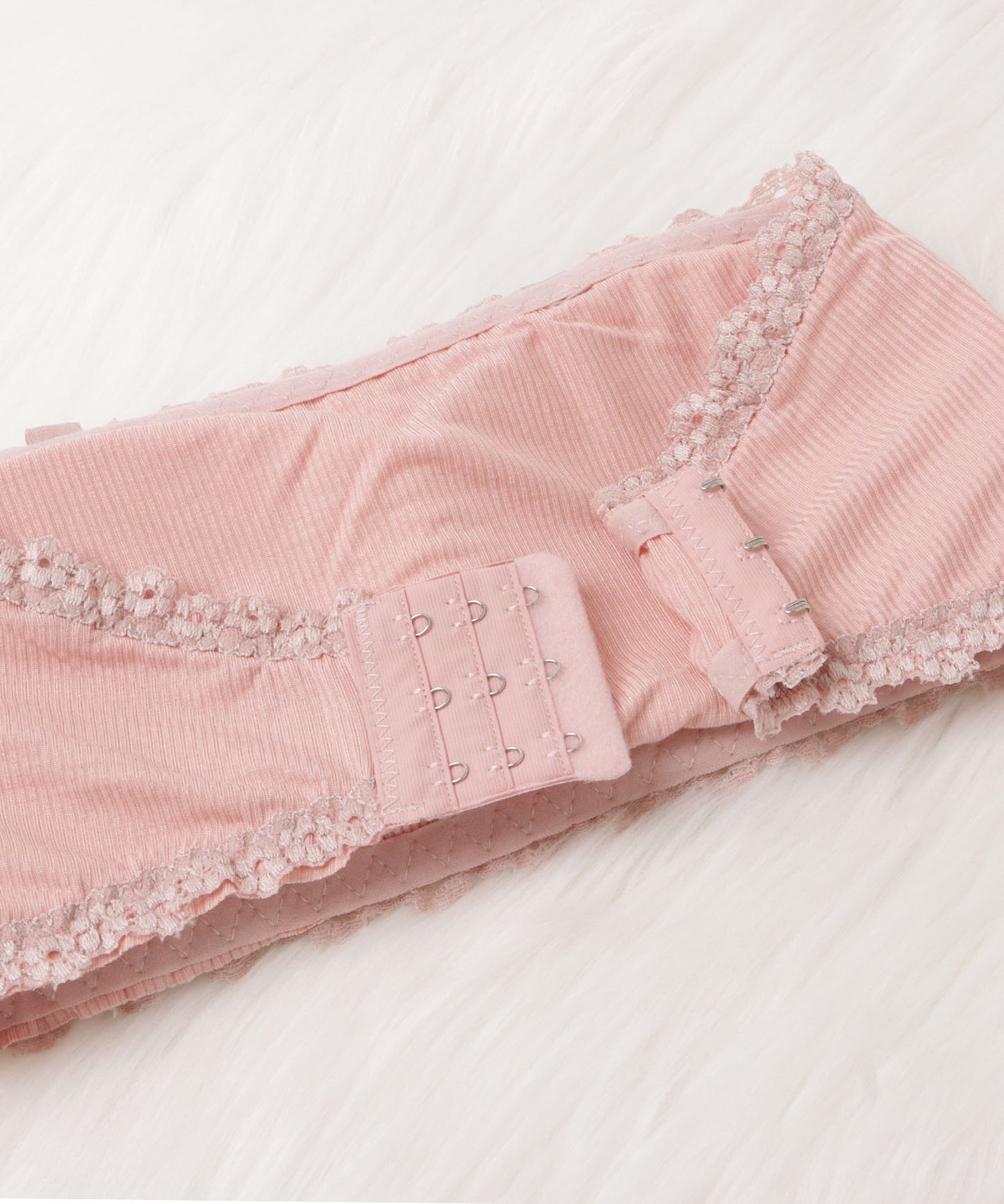 リブチューブトップブラ