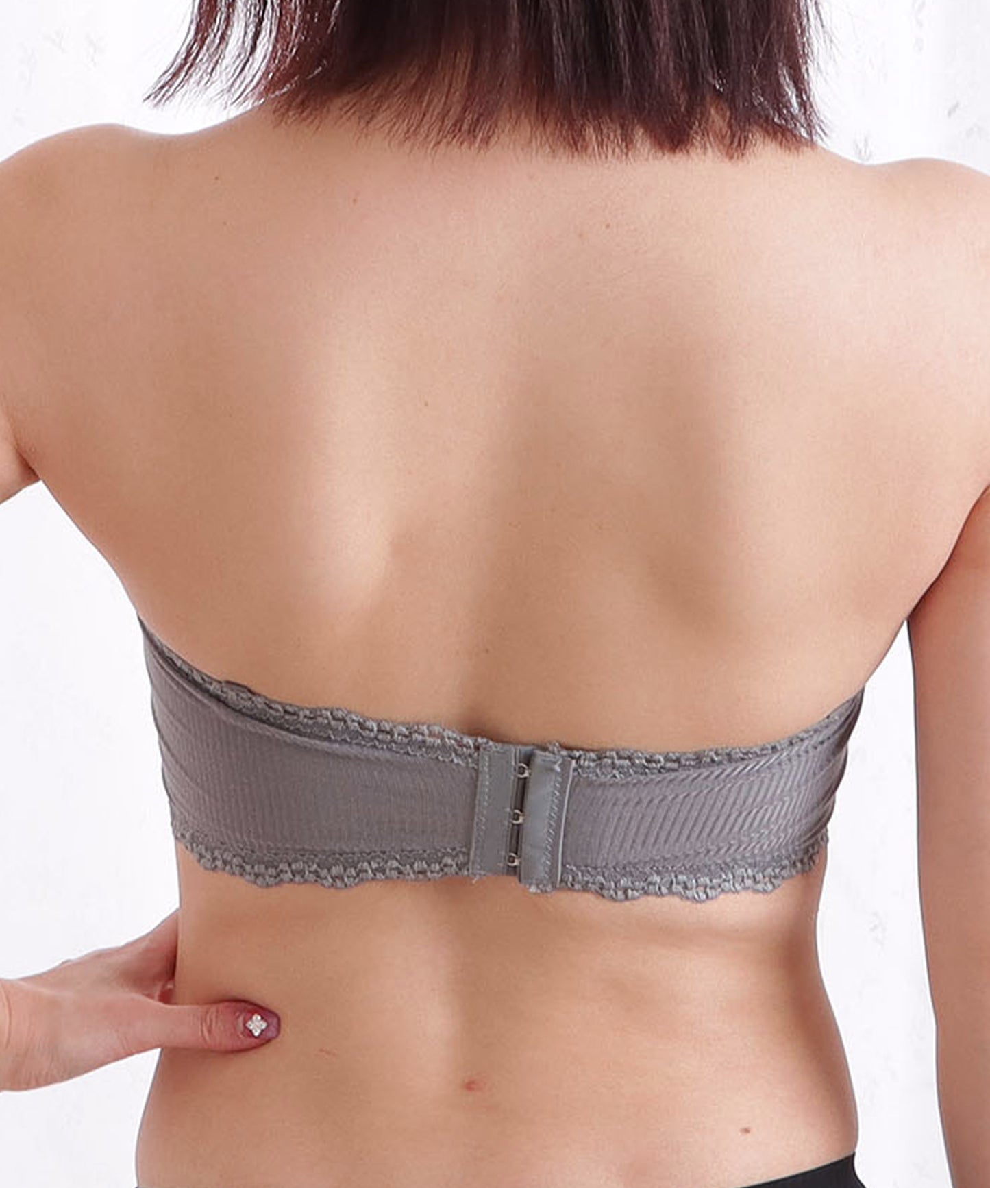 リブチューブトップブラ