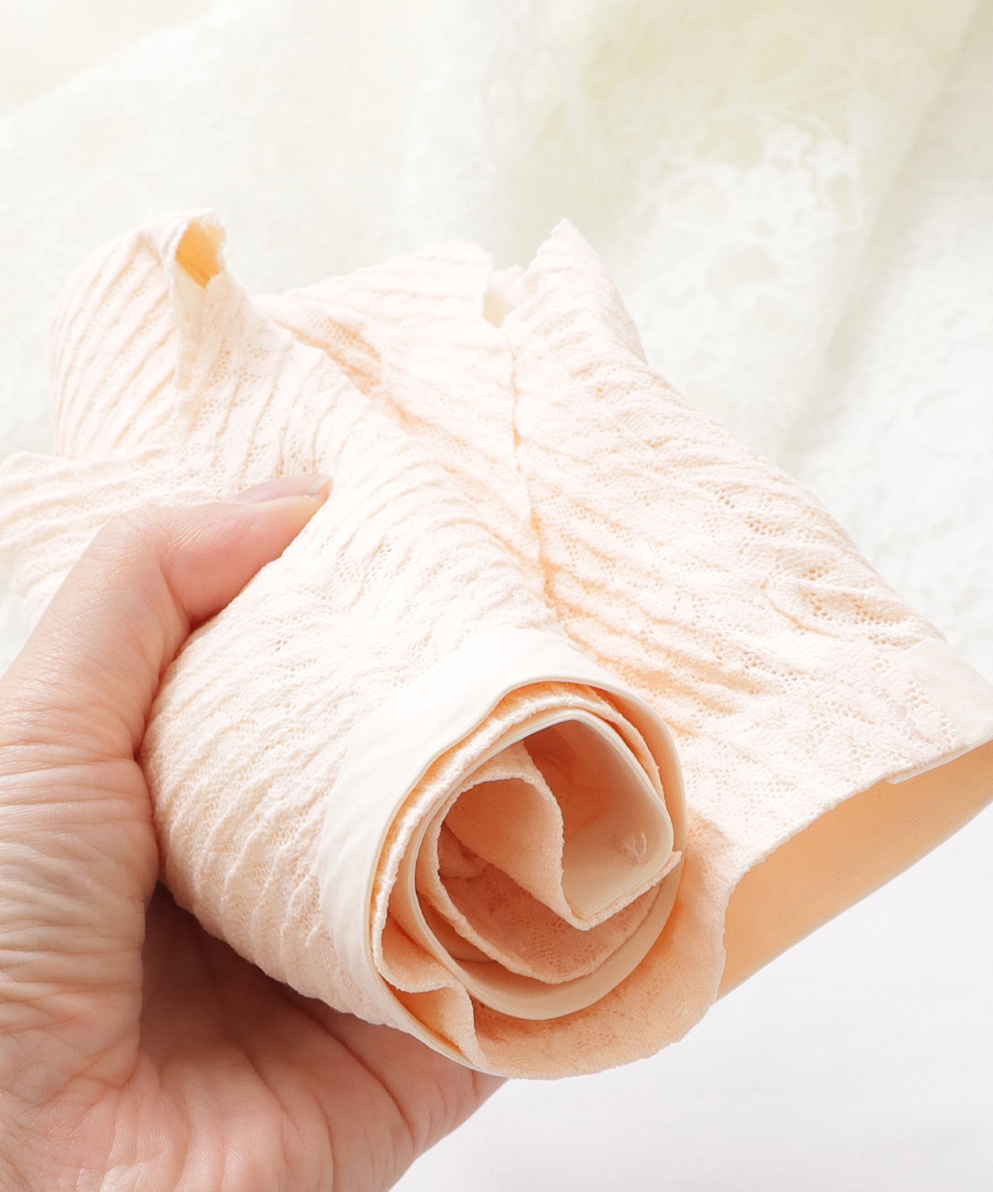 【2枚組】リーフ柄スカラップコンフォートブラ