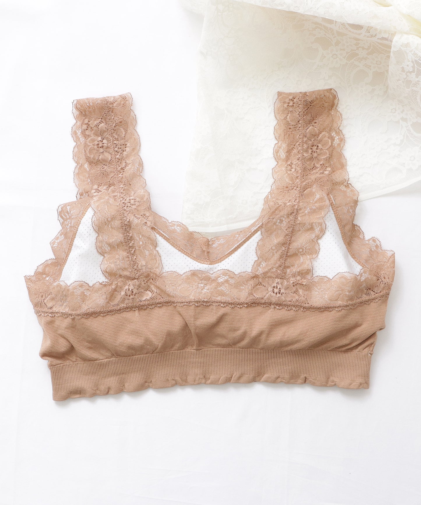 Vネックレーシィコンフォートブラ